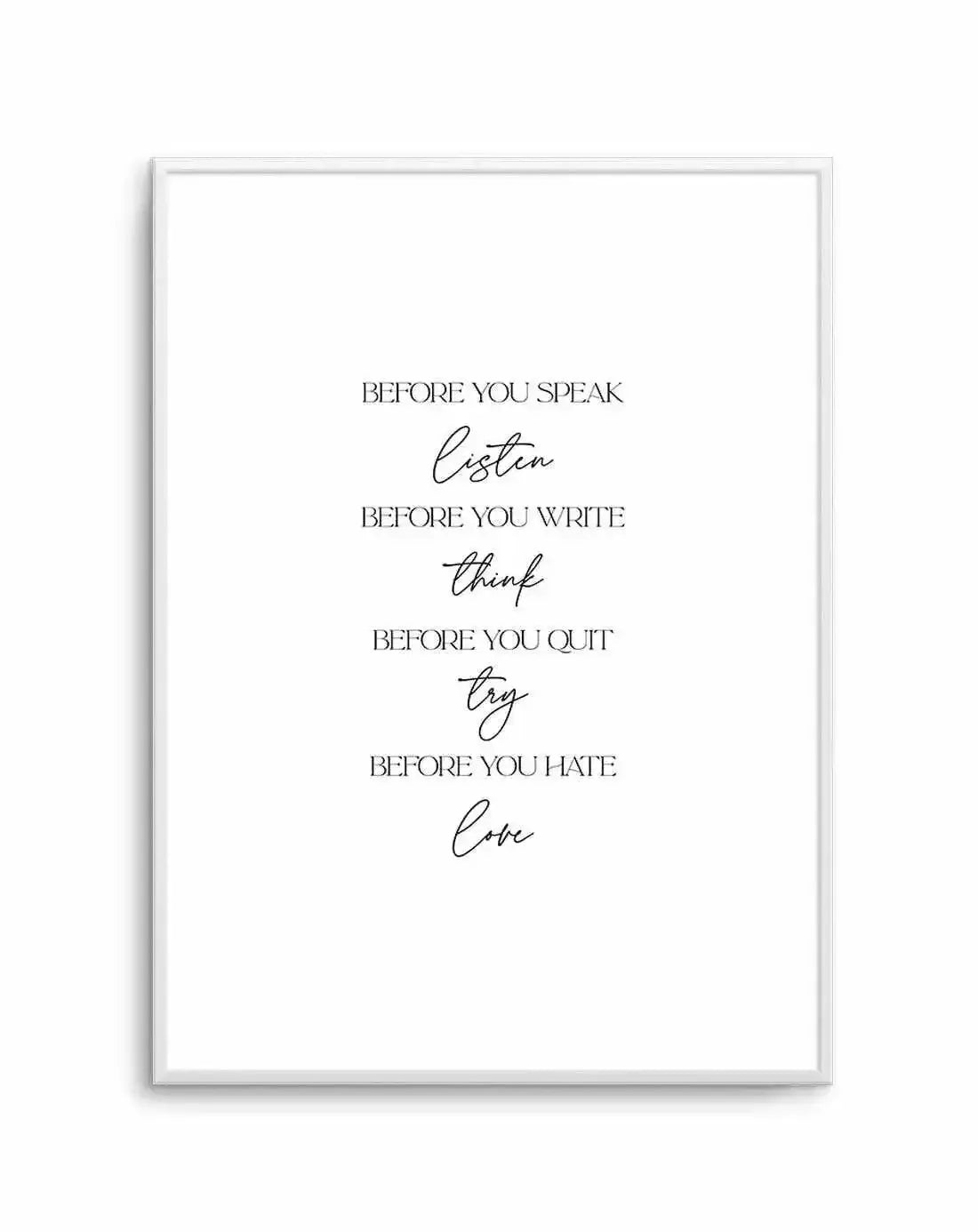 Before You Do Art Print-PRINT-Olive et Oriel-Olive et Oriel-A5 | 5.8" x 8.3" | 14.8 x 21cm-Unframed Art Print-With White Border-Buy-Australian-Art-Prints-Online-with-Olive-et-Oriel-Your-Artwork-Specialists-Austrailia-Decorate-With-Coastal-Photo-Wall-Art-Prints-From-Our-Beach-House-Artwork-Collection-Fine-Poster-and-Framed-Artwork