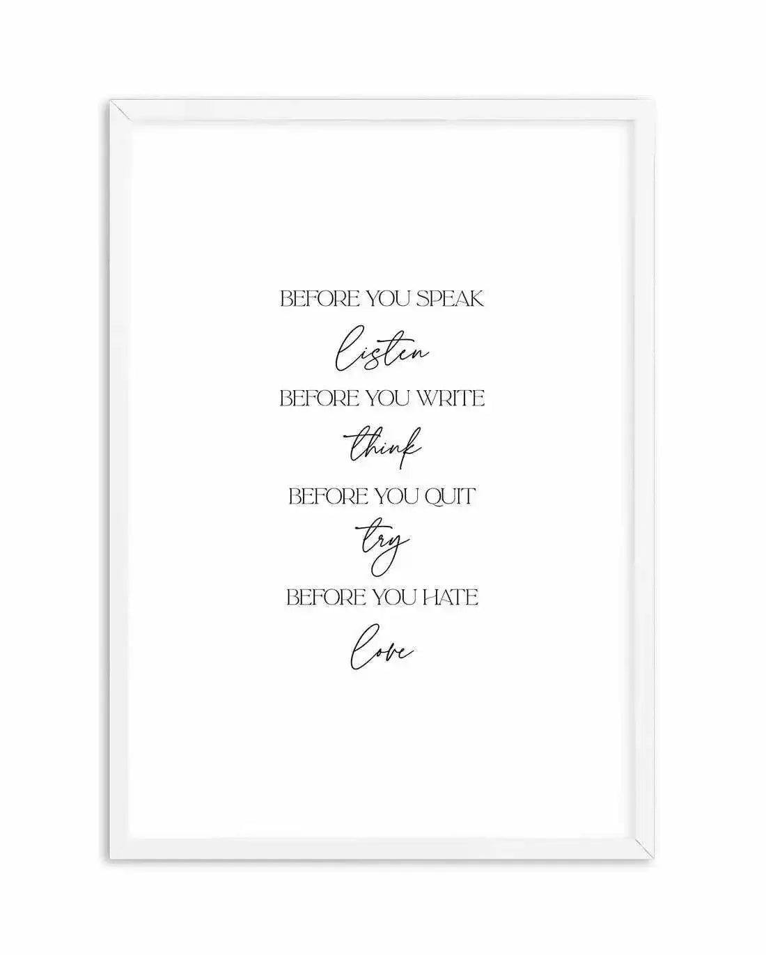 Before You Do Art Print-PRINT-Olive et Oriel-Olive et Oriel-A5 | 5.8" x 8.3" | 14.8 x 21cm-White-With White Border-Buy-Australian-Art-Prints-Online-with-Olive-et-Oriel-Your-Artwork-Specialists-Austrailia-Decorate-With-Coastal-Photo-Wall-Art-Prints-From-Our-Beach-House-Artwork-Collection-Fine-Poster-and-Framed-Artwork