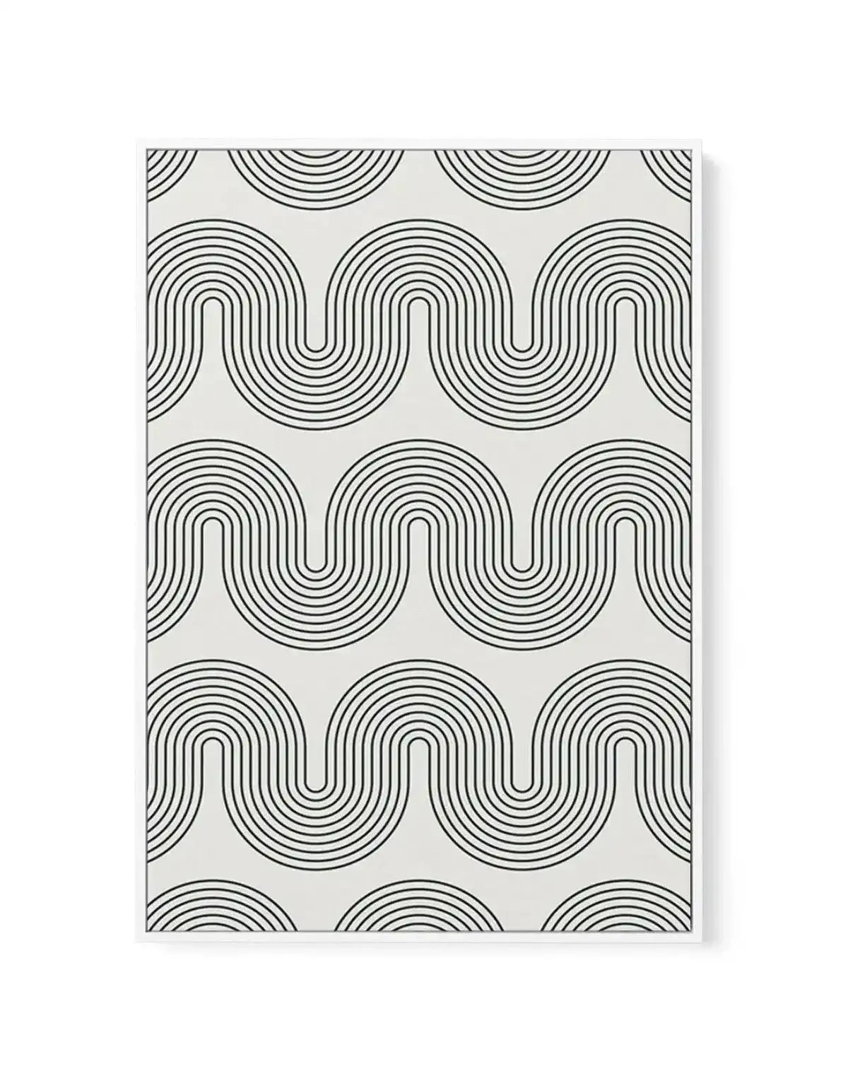 Bender Abstract SHOP Bender II Abstract Line Art Framed Canvas Artwork in Oak, White or ...