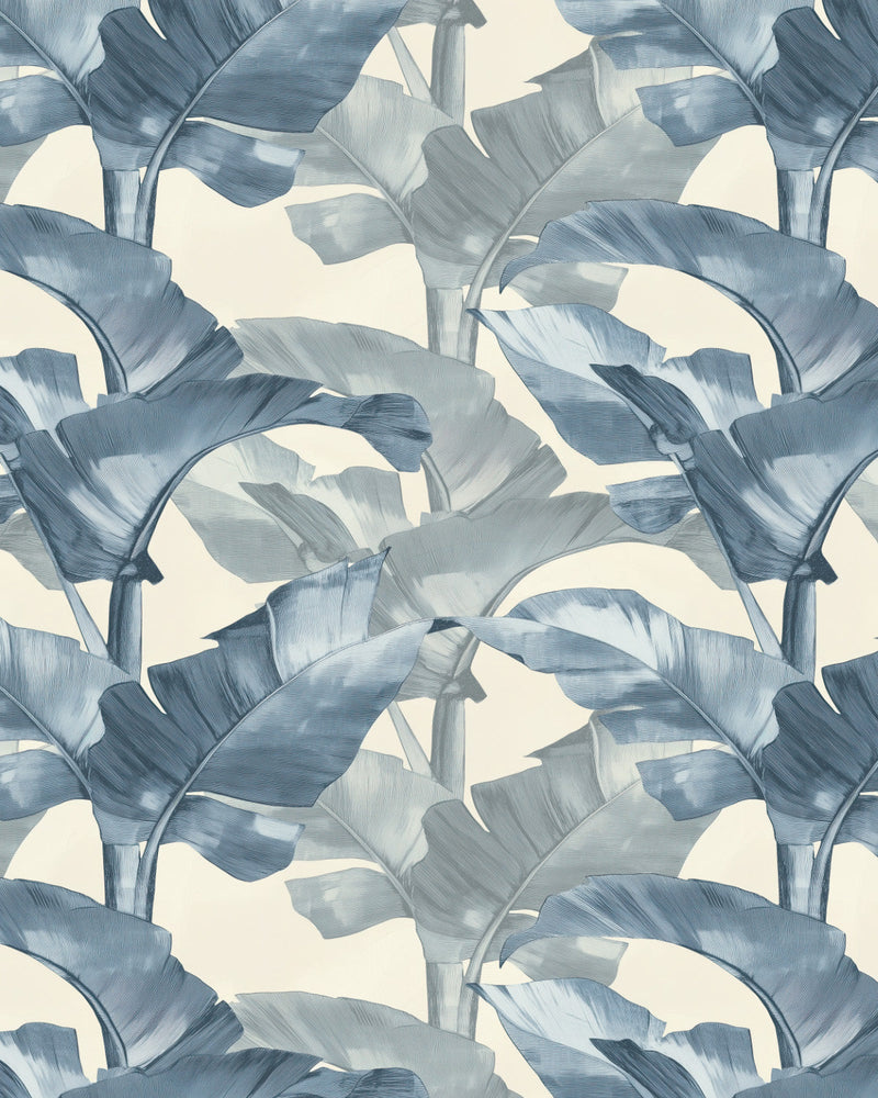 Bermuda in Aegean Blue Commercial Vinyl Wallcovering-Commercial Wallcoverings-Olive et Oriel-Luxury commercial-grade embossed and textured vinyl wallcovering durable fire-rated washable stain-resistant and customizable perfect for hotels offices retail childcare healthcare and hospital spaces vinyl wallpaper