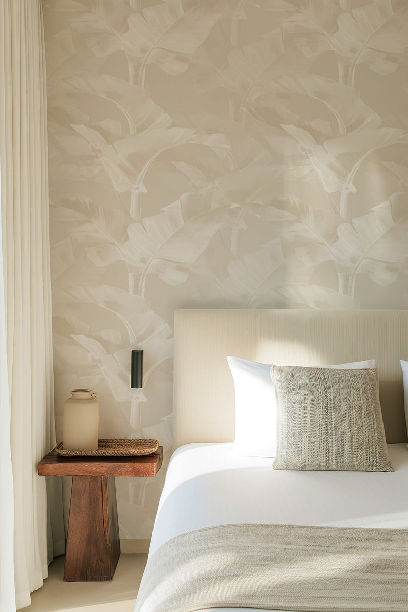Bermuda in Oat Commercial Vinyl Wallcovering-Commercial Wallcoverings-Olive et Oriel-Luxury commercial-grade embossed and textured vinyl wallcovering durable fire-rated washable stain-resistant and customizable perfect for hotels offices retail childcare healthcare and hospital spaces vinyl wallpaper