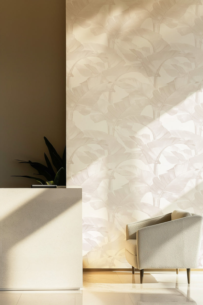 Bermuda in Taupe Commercial Vinyl Wallcovering-Commercial Wallcoverings-Olive et Oriel-Luxury commercial-grade embossed and textured vinyl wallcovering durable fire-rated washable stain-resistant and customizable perfect for hotels offices retail childcare healthcare and hospital spaces vinyl wallpaper