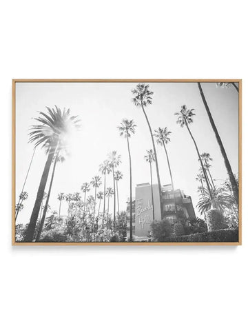 Beverly Hills Hotel I B&W | LS | Framed Canvas-CANVAS-You can shop wall art online with Olive et Oriel for everything from abstract art to fun kids wall art. Our beautiful modern art prints and canvas art are available from large canvas prints to wall art paintings and our proudly Australian artwork collection offers only the highest quality framed large wall art and canvas art Australia - You can buy fashion photography prints or Hampton print posters and paintings on canvas from Olive et Oriel