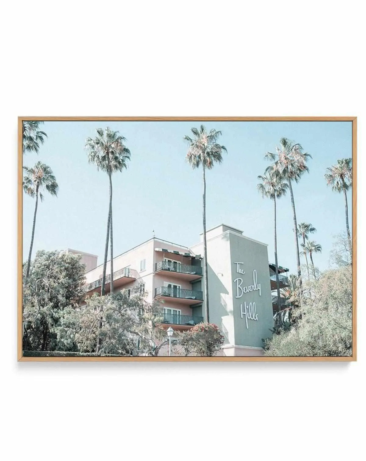 Beverly Hills Hotel | LS | Vintage | Framed Canvas from Olive et Oriel where you can shop wallpaper and artworks online