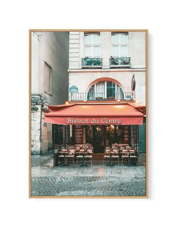 Bistrot Du Centre | Paris | Framed Canvas Art Print art print