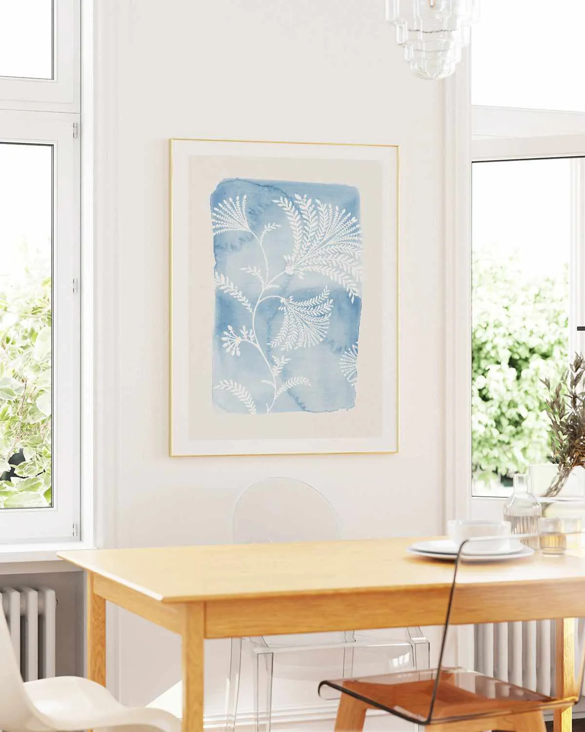 Blooming Blue Art Print from Olive et Oriel where you can shop wallpaper and artworks online