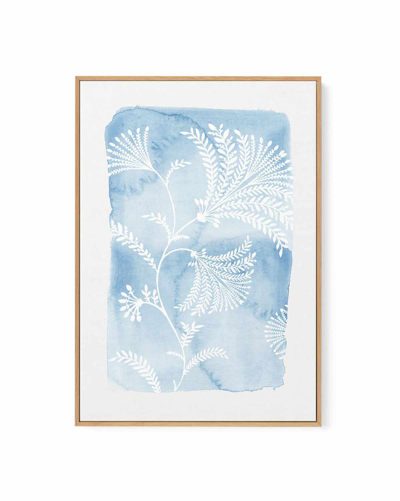 Blooming Blue | Framed Canvas Art Print