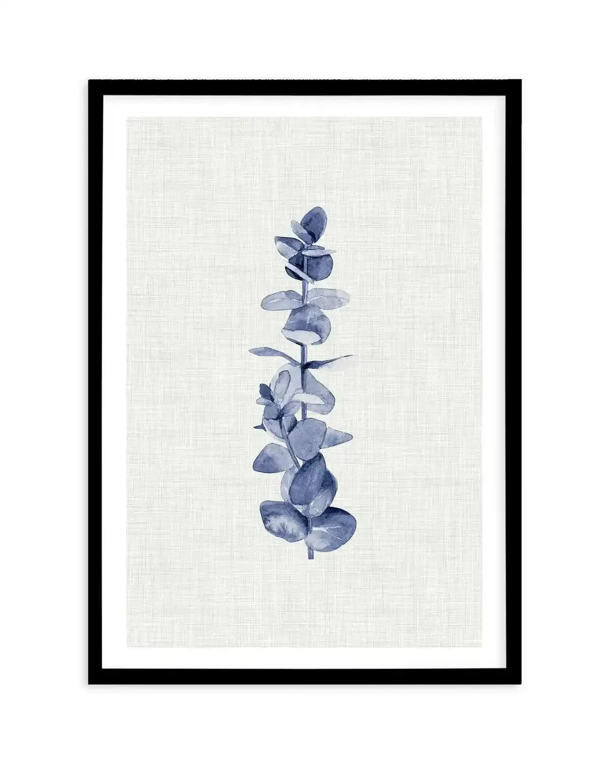 Blue Eucalyptus Art Print-PRINT-Olive et Oriel-Olive et Oriel-A5 | 5.8" x 8.3" | 14.8 x 21cm-Black-With White Border-Buy-Australian-Art-Prints-Online-with-Olive-et-Oriel-Your-Artwork-Specialists-Austrailia-Decorate-With-Coastal-Photo-Wall-Art-Prints-From-Our-Beach-House-Artwork-Collection-Fine-Poster-and-Framed-Artwork