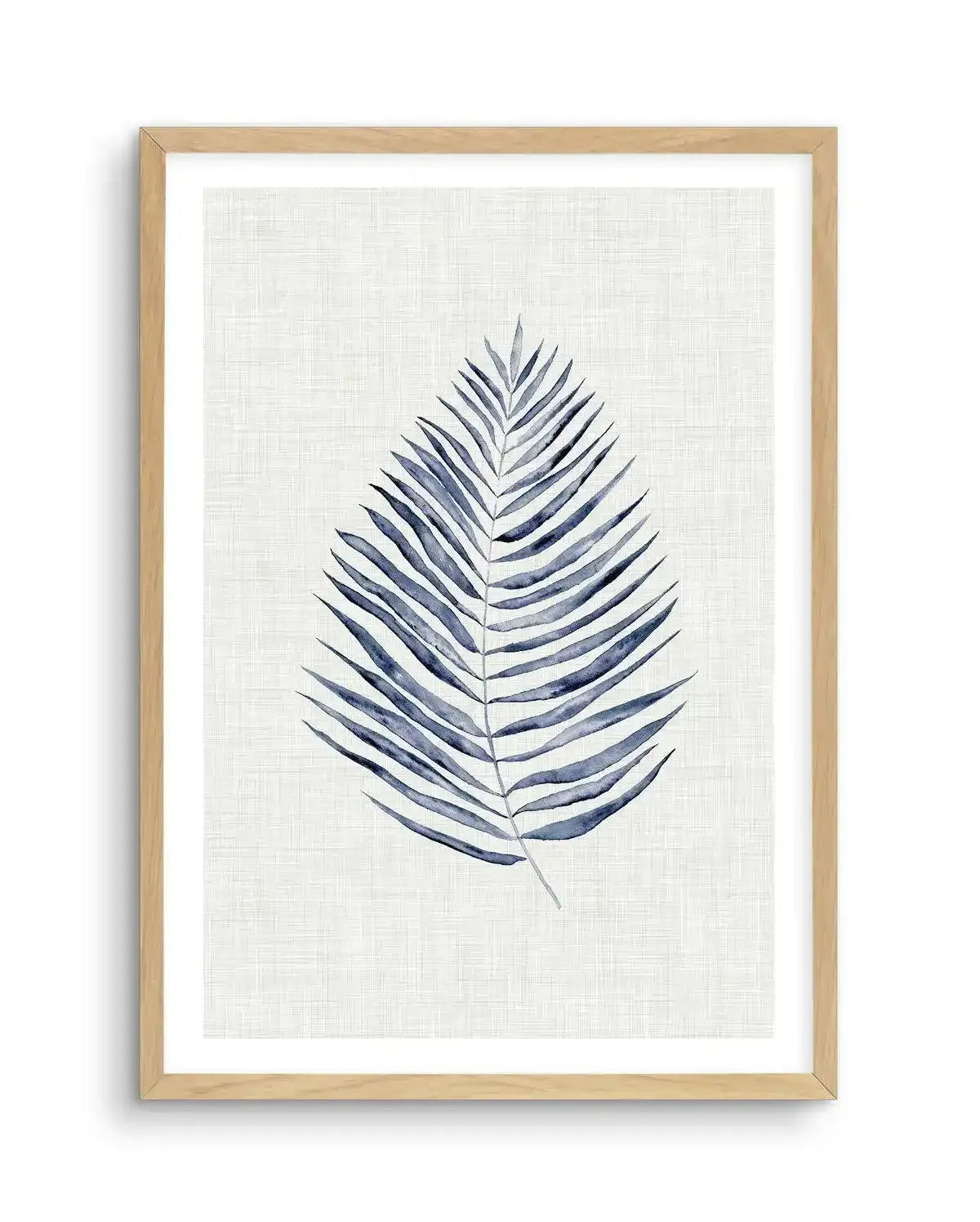 Blue Fern I Art Print-PRINT-Olive et Oriel-Olive et Oriel-A5 | 5.8" x 8.3" | 14.8 x 21cm-Oak-With White Border-Buy-Australian-Art-Prints-Online-with-Olive-et-Oriel-Your-Artwork-Specialists-Austrailia-Decorate-With-Coastal-Photo-Wall-Art-Prints-From-Our-Beach-House-Artwork-Collection-Fine-Poster-and-Framed-Artwork
