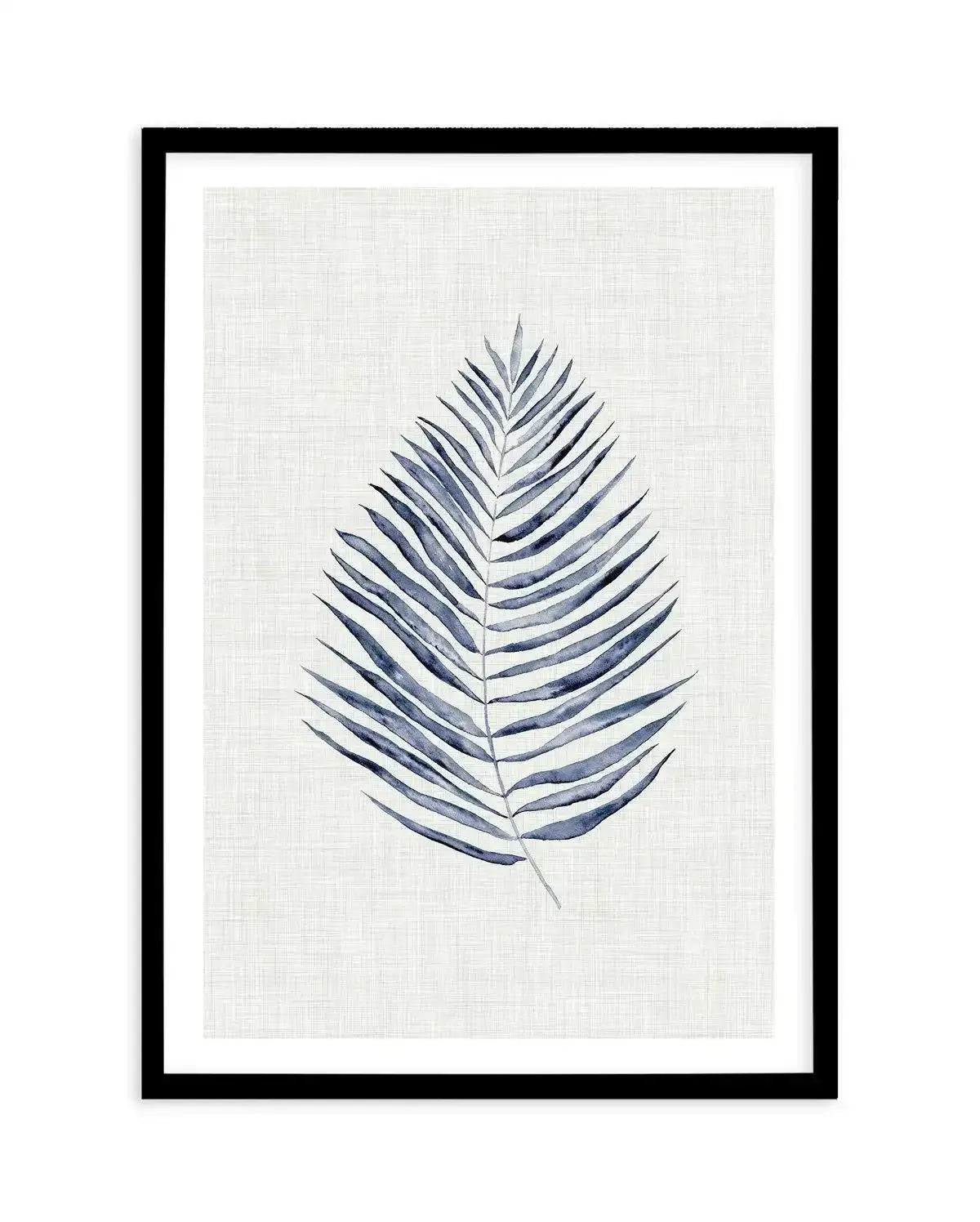 Blue Fern I Art Print-PRINT-Olive et Oriel-Olive et Oriel-A5 | 5.8" x 8.3" | 14.8 x 21cm-Black-With White Border-Buy-Australian-Art-Prints-Online-with-Olive-et-Oriel-Your-Artwork-Specialists-Austrailia-Decorate-With-Coastal-Photo-Wall-Art-Prints-From-Our-Beach-House-Artwork-Collection-Fine-Poster-and-Framed-Artwork