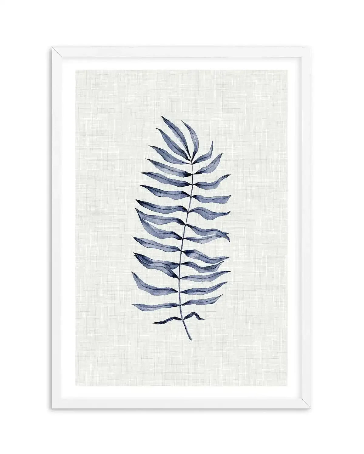 Blue Fern II Art Print-PRINT-Olive et Oriel-Olive et Oriel-A5 | 5.8" x 8.3" | 14.8 x 21cm-White-With White Border-Buy-Australian-Art-Prints-Online-with-Olive-et-Oriel-Your-Artwork-Specialists-Austrailia-Decorate-With-Coastal-Photo-Wall-Art-Prints-From-Our-Beach-House-Artwork-Collection-Fine-Poster-and-Framed-Artwork