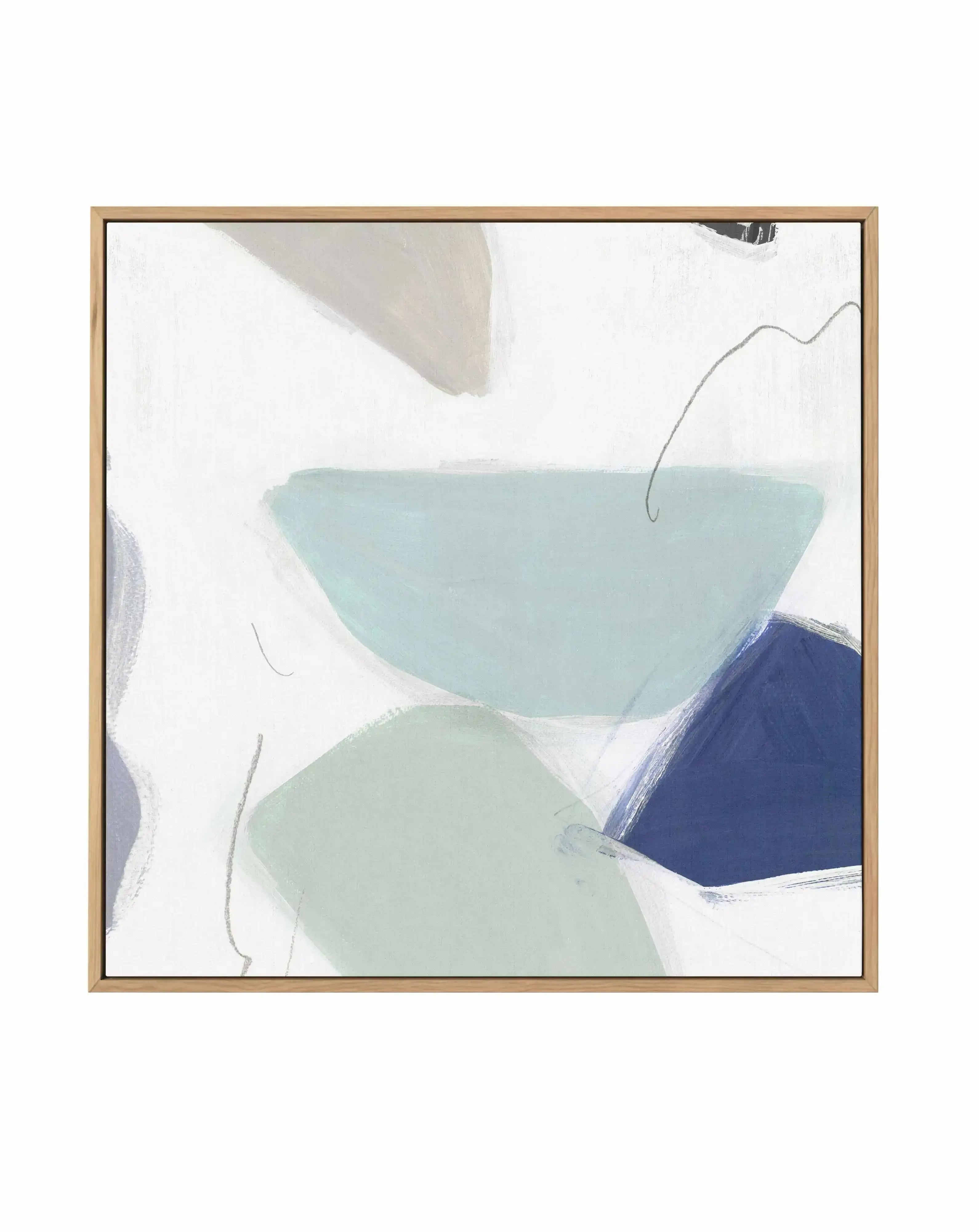 Blue Formes No 1 SQ Framed Canvas-CANVAS-You can shop wall art online with Olive et Oriel for everything from abstract art to fun kids wall art. Our beautiful modern art prints and canvas art are available from large canvas prints to wall art paintings and our proudly Australian artwork collection offers only the highest quality framed large wall art and canvas art Australia - You can buy fashion photography prints or Hampton print posters and paintings on canvas from Olive et Oriel and have the