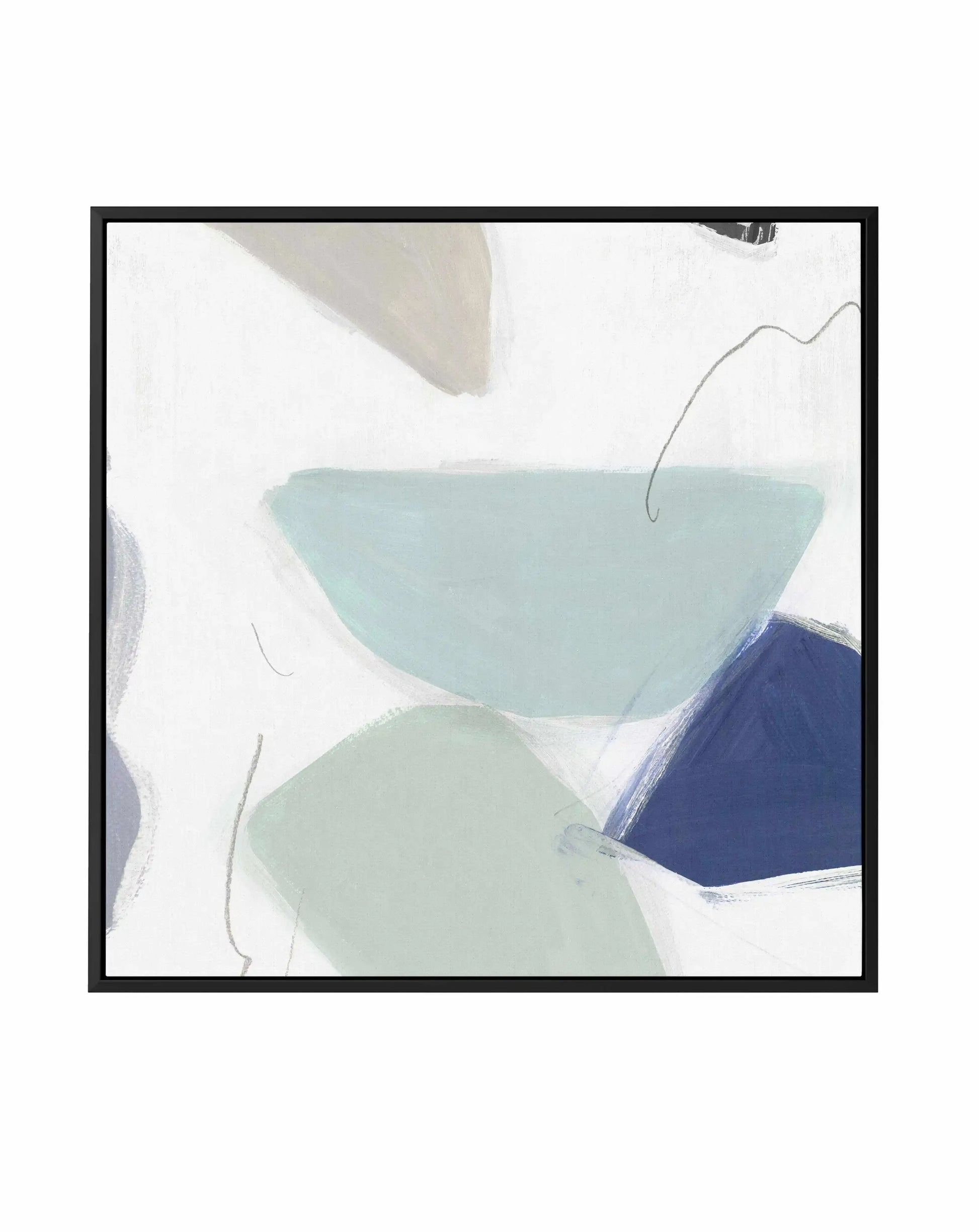 Blue Formes No 1 SQ Framed Canvas-CANVAS-You can shop wall art online with Olive et Oriel for everything from abstract art to fun kids wall art. Our beautiful modern art prints and canvas art are available from large canvas prints to wall art paintings and our proudly Australian artwork collection offers only the highest quality framed large wall art and canvas art Australia - You can buy fashion photography prints or Hampton print posters and paintings on canvas from Olive et Oriel and have the