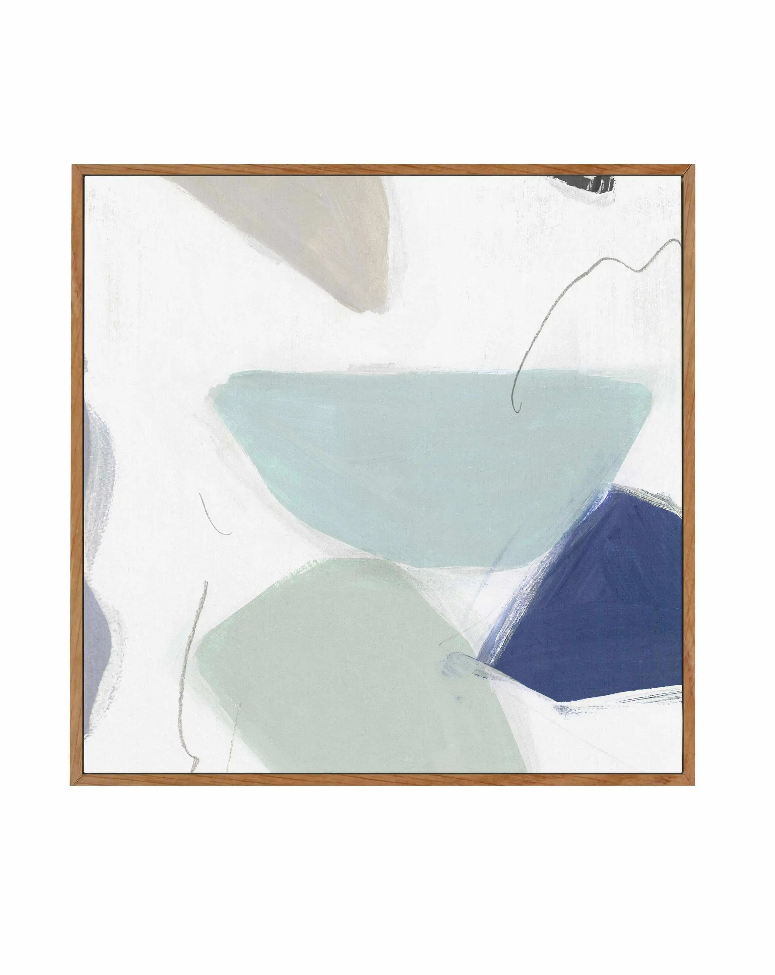 Blue Formes No 1 SQ Framed Canvas-CANVAS-You can shop wall art online with Olive et Oriel for everything from abstract art to fun kids wall art. Our beautiful modern art prints and canvas art are available from large canvas prints to wall art paintings and our proudly Australian artwork collection offers only the highest quality framed large wall art and canvas art Australia - You can buy fashion photography prints or Hampton print posters and paintings on canvas from Olive et Oriel and have the