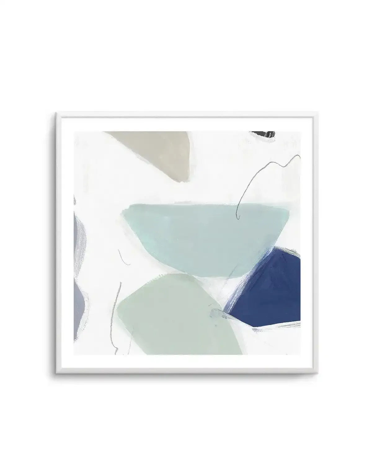 Blue Formes No 1 Square Art Print from Olive et Oriel where you can shop wallpaper and artworks online