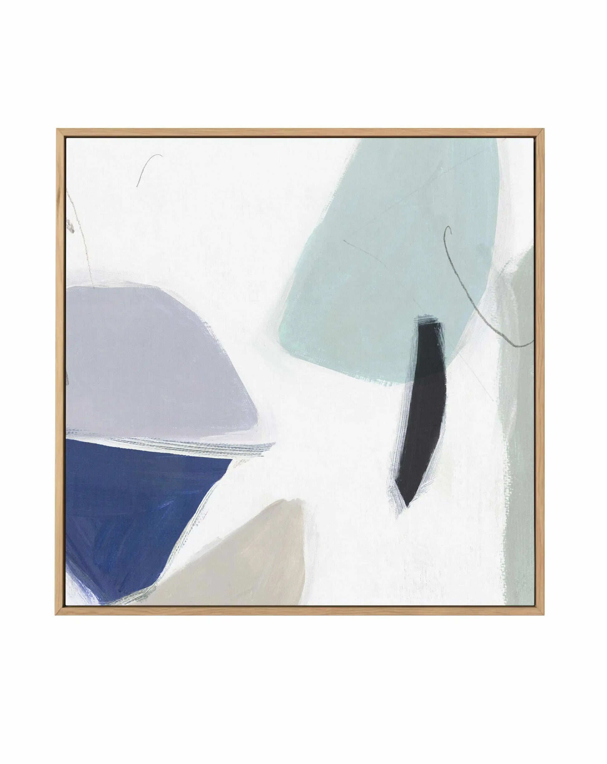 Blue Formes No 2 SQ Framed Canvas-CANVAS-You can shop wall art online with Olive et Oriel for everything from abstract art to fun kids wall art. Our beautiful modern art prints and canvas art are available from large canvas prints to wall art paintings and our proudly Australian artwork collection offers only the highest quality framed large wall art and canvas art Australia - You can buy fashion photography prints or Hampton print posters and paintings on canvas from Olive et Oriel and have the