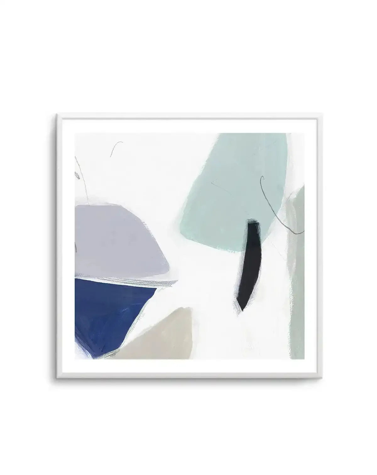 Blue Formes No 2 Square Art Print from Olive et Oriel where you can shop wallpaper and artworks online