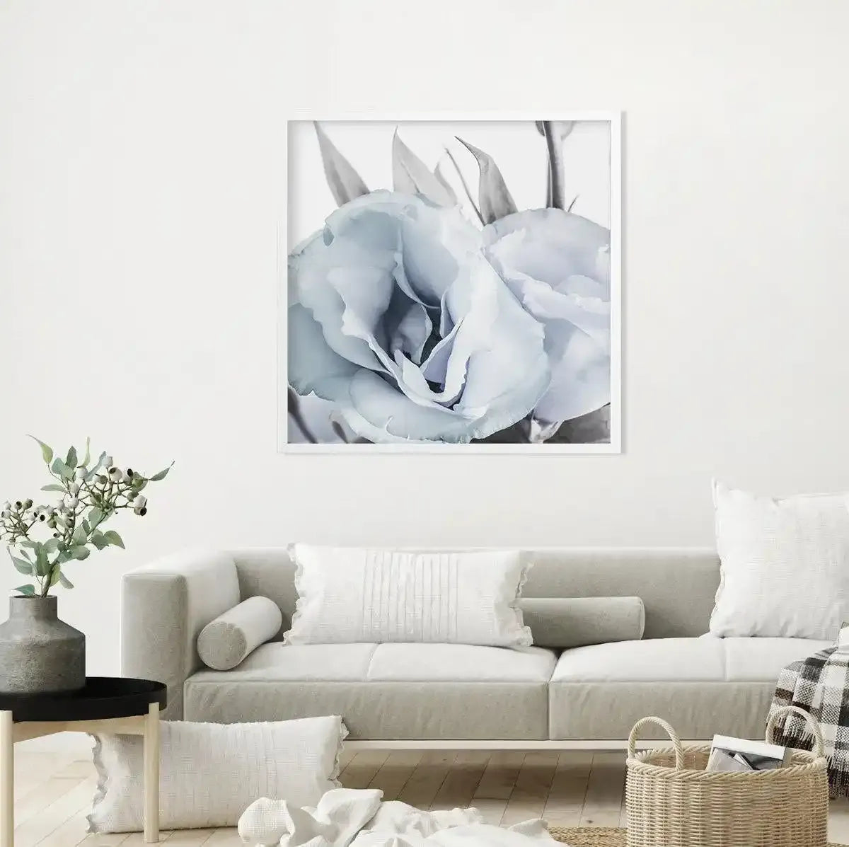 Blue Lisianthus IV | SQ Art Print-PRINT-Olive et Oriel-Olive et Oriel-Buy-Australian-Art-Prints-Online-with-Olive-et-Oriel-Your-Artwork-Specialists-Austrailia-Decorate-With-Coastal-Photo-Wall-Art-Prints-From-Our-Beach-House-Artwork-Collection-Fine-Poster-and-Framed-Artwork