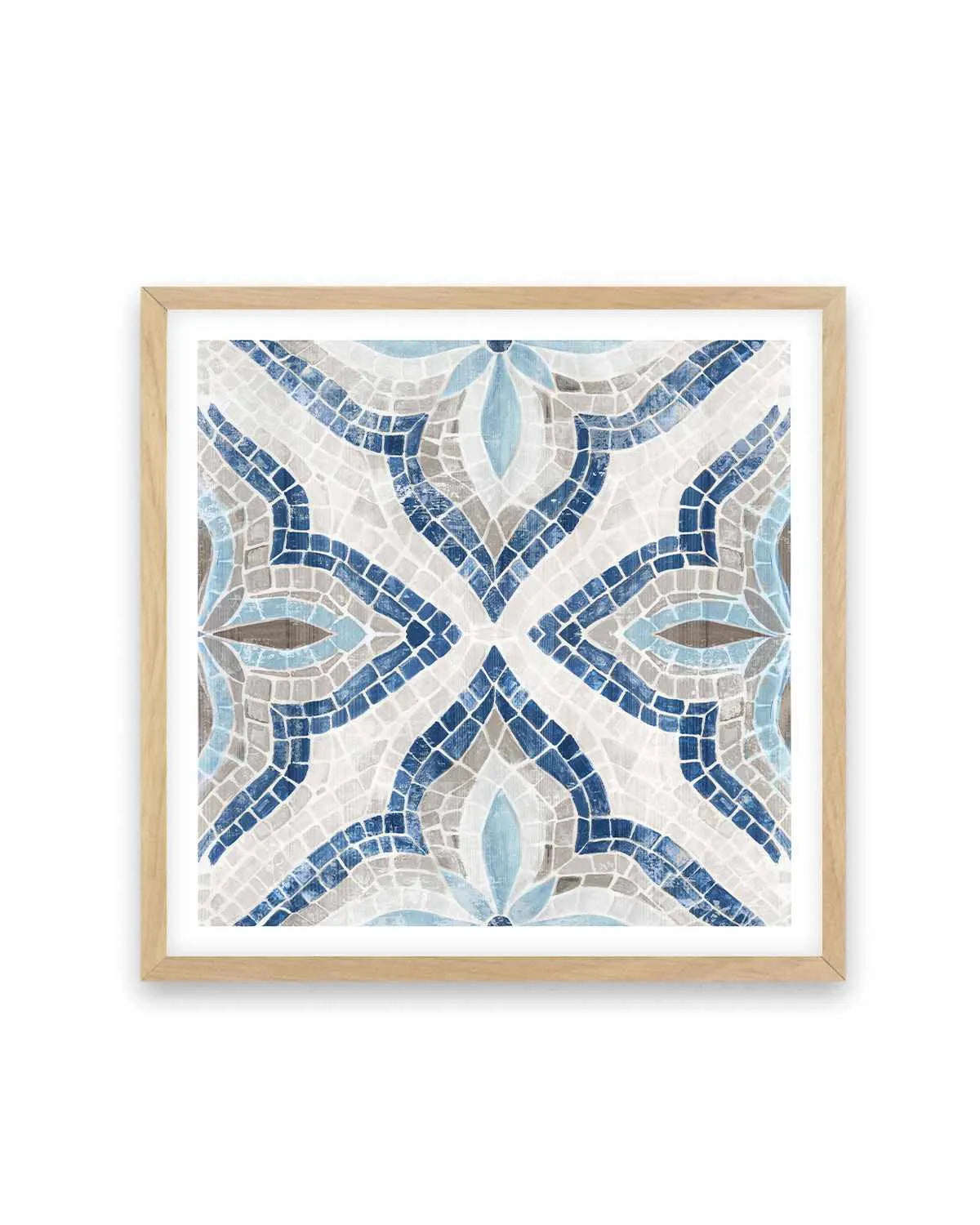 Blue Moroccan Tile Art Print from Olive et Oriel where you can shop wallpaper and artworks online