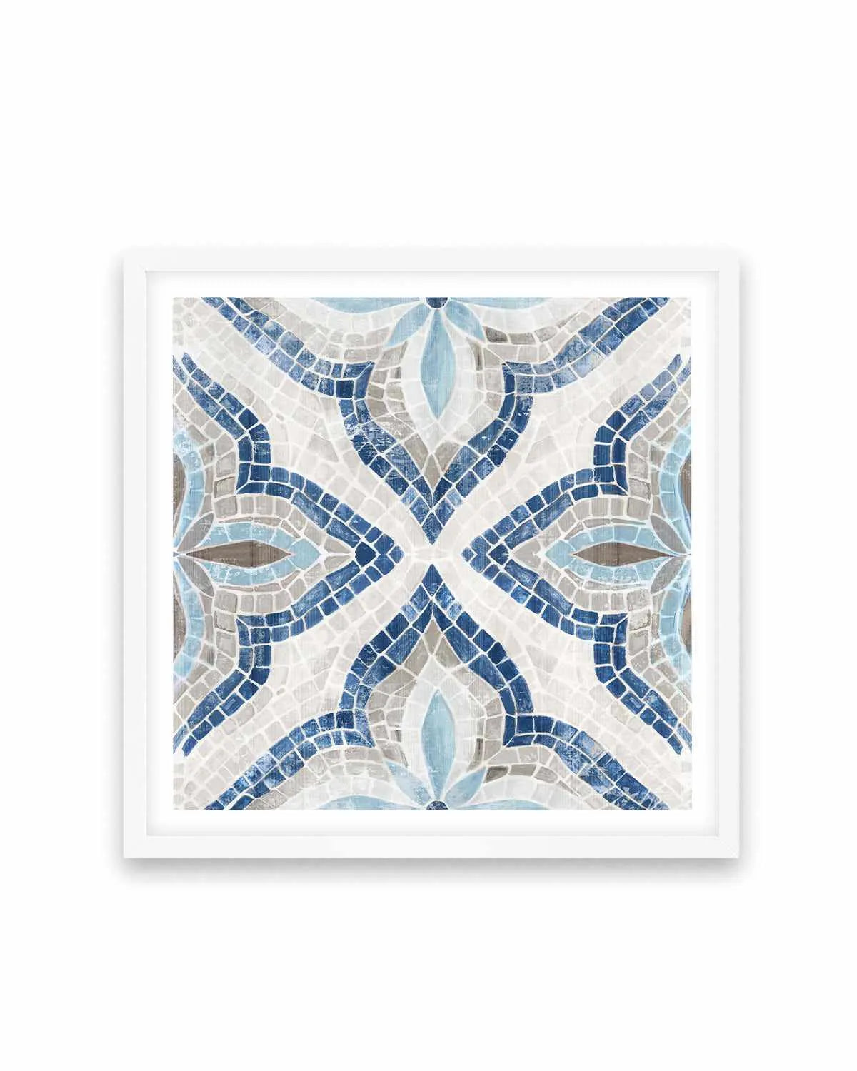 Blue Moroccan Tile Art Print from Olive et Oriel where you can shop wallpaper and artworks online