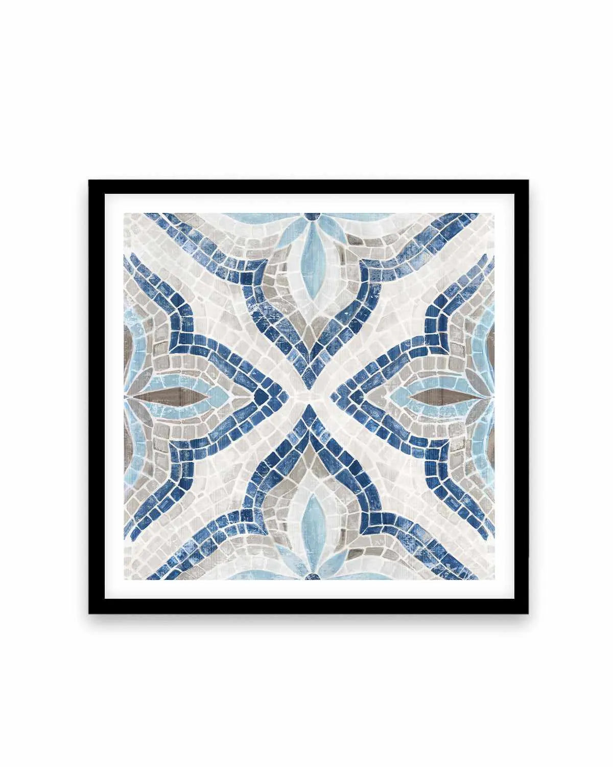 Blue Moroccan Tile Art Print from Olive et Oriel where you can shop wallpaper and artworks online