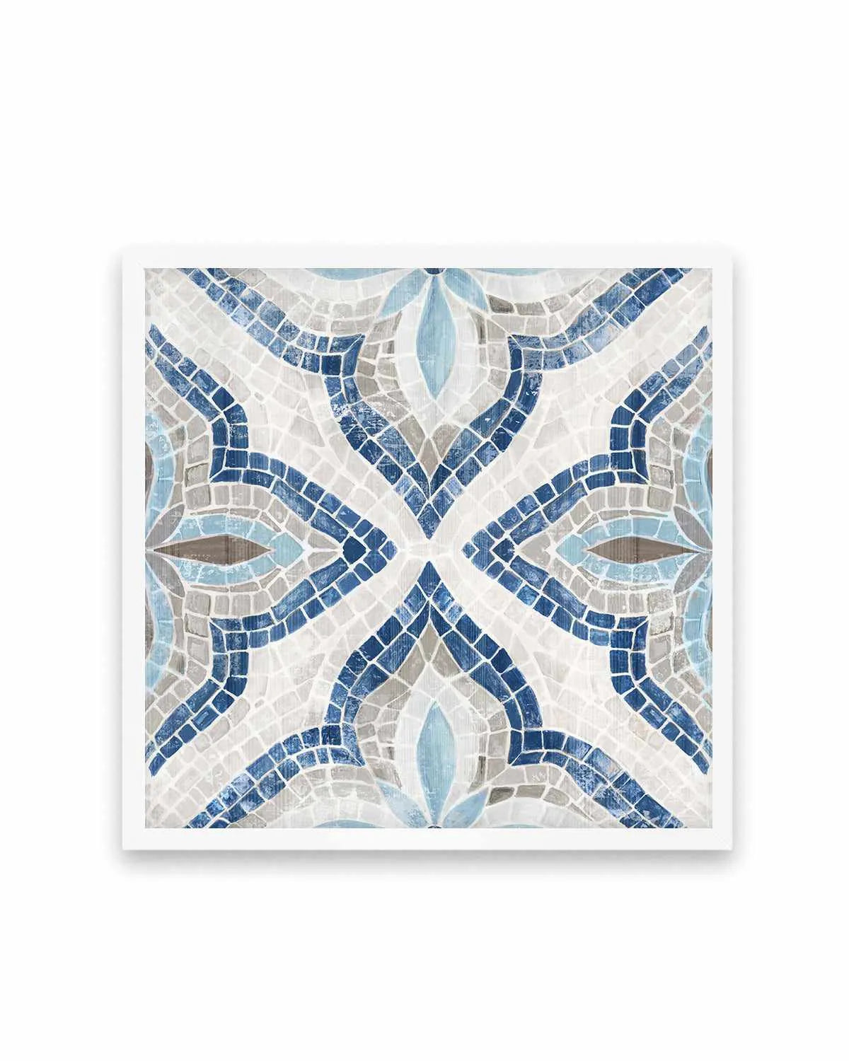 Blue Moroccan Tile Art Print from Olive et Oriel where you can shop wallpaper and artworks online