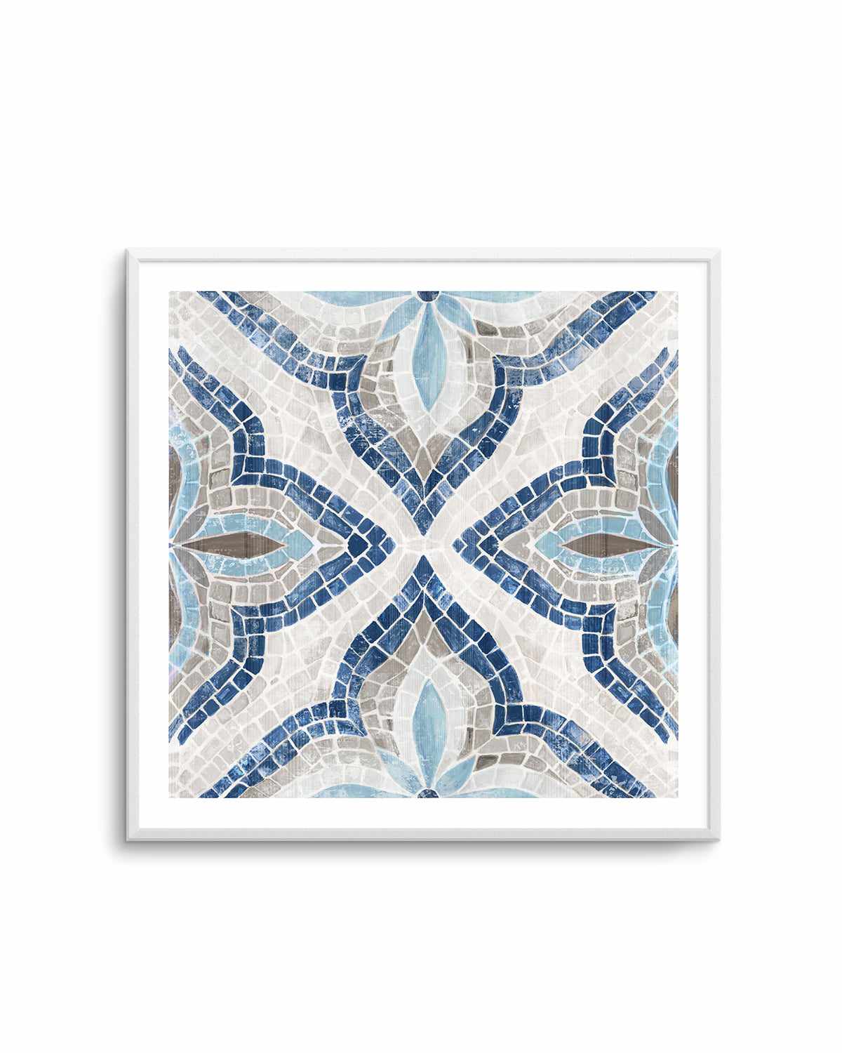 Blue Moroccan Tile Art Print