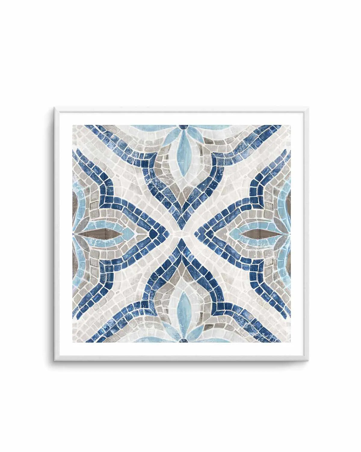 Blue Moroccan Tile Art Print from Olive et Oriel where you can shop wallpaper and artworks online