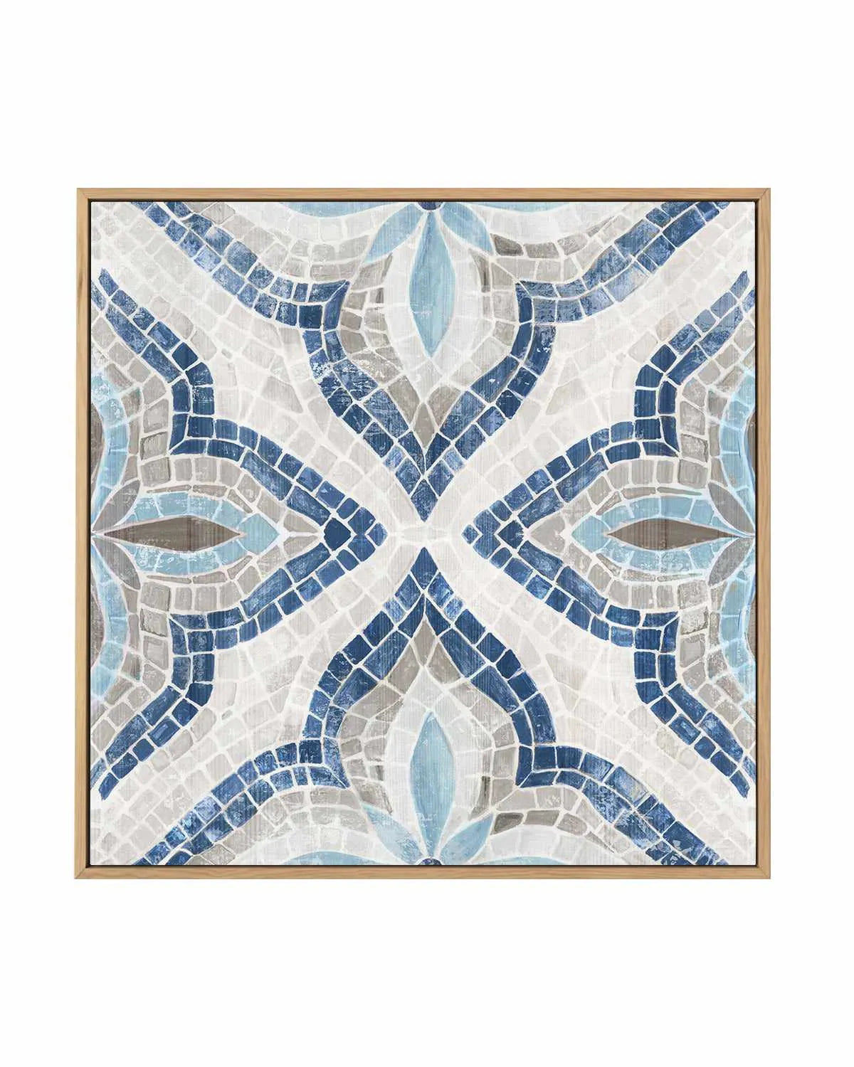 Blue Moroccan Tile | Framed Canvas Art Print from Olive et Oriel where you can shop wallpaper and artworks online