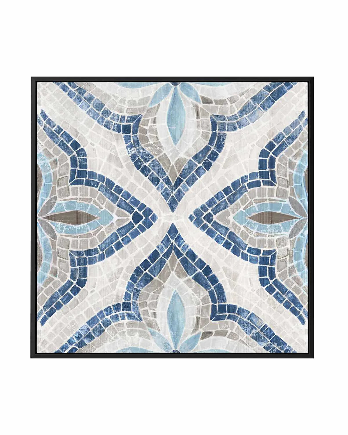 Blue Moroccan Tile | Framed Canvas Art Print from Olive et Oriel where you can shop wallpaper and artworks online