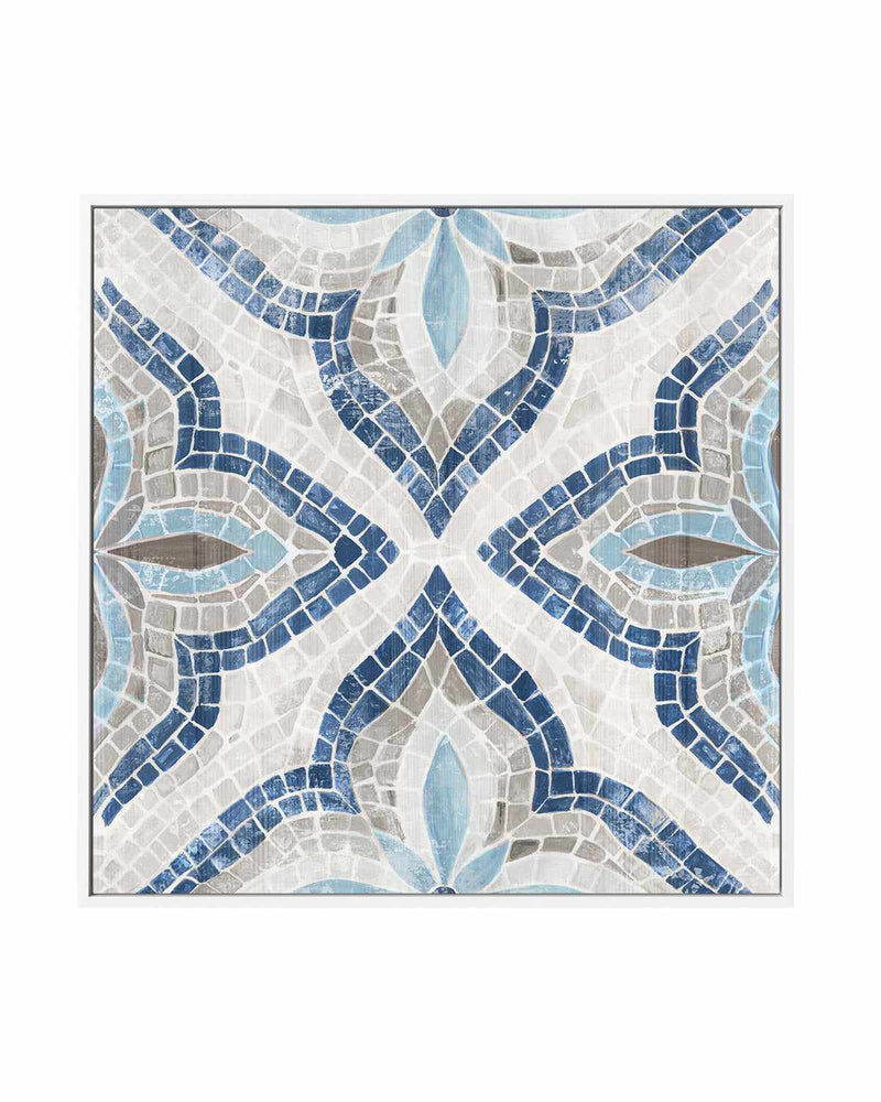 Blue Moroccan Tile | Framed Canvas Art Print