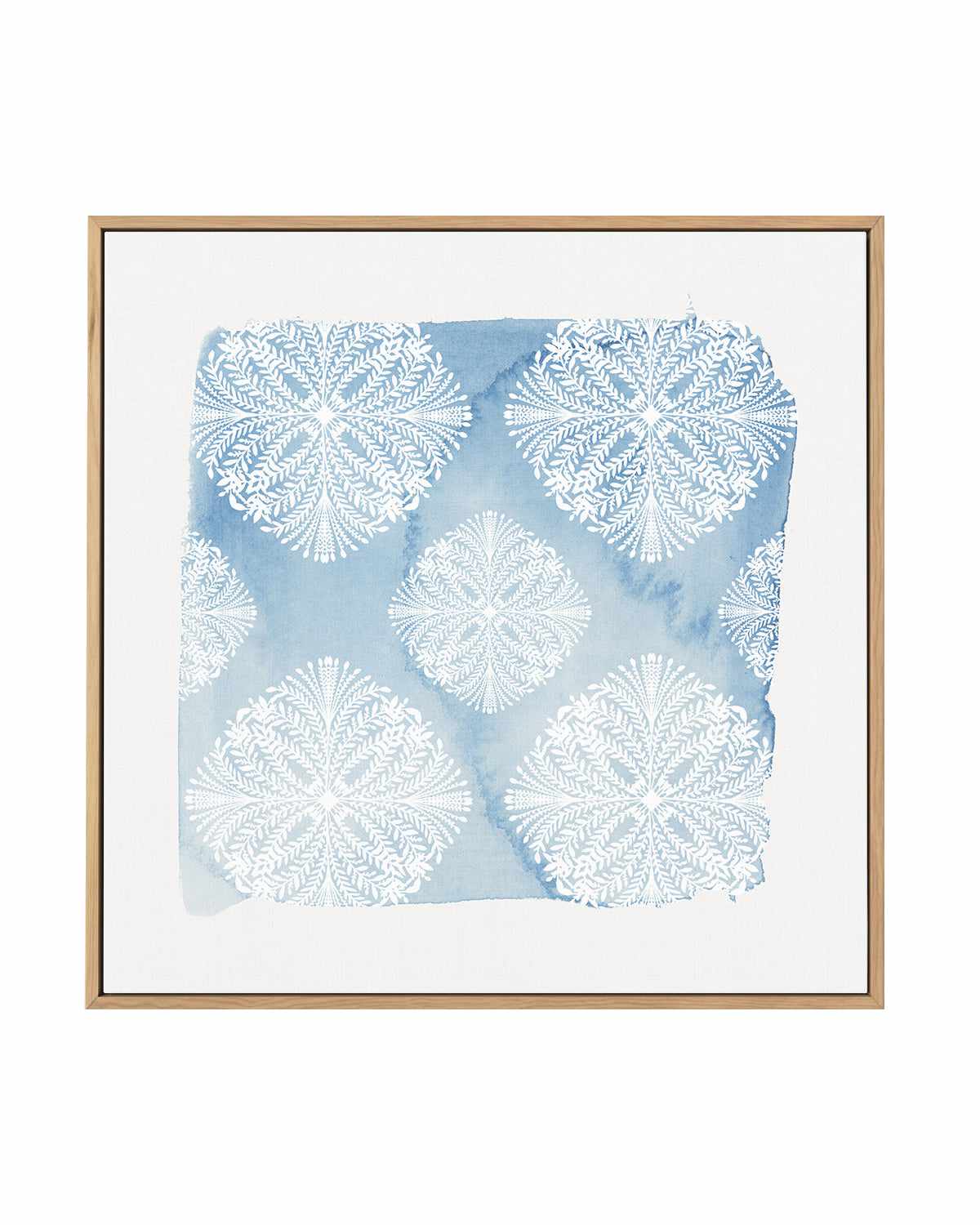 Blue Reflections | Framed Canvas Art Print