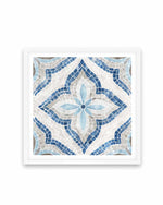 Blue Single Moroccan Tile Art Print