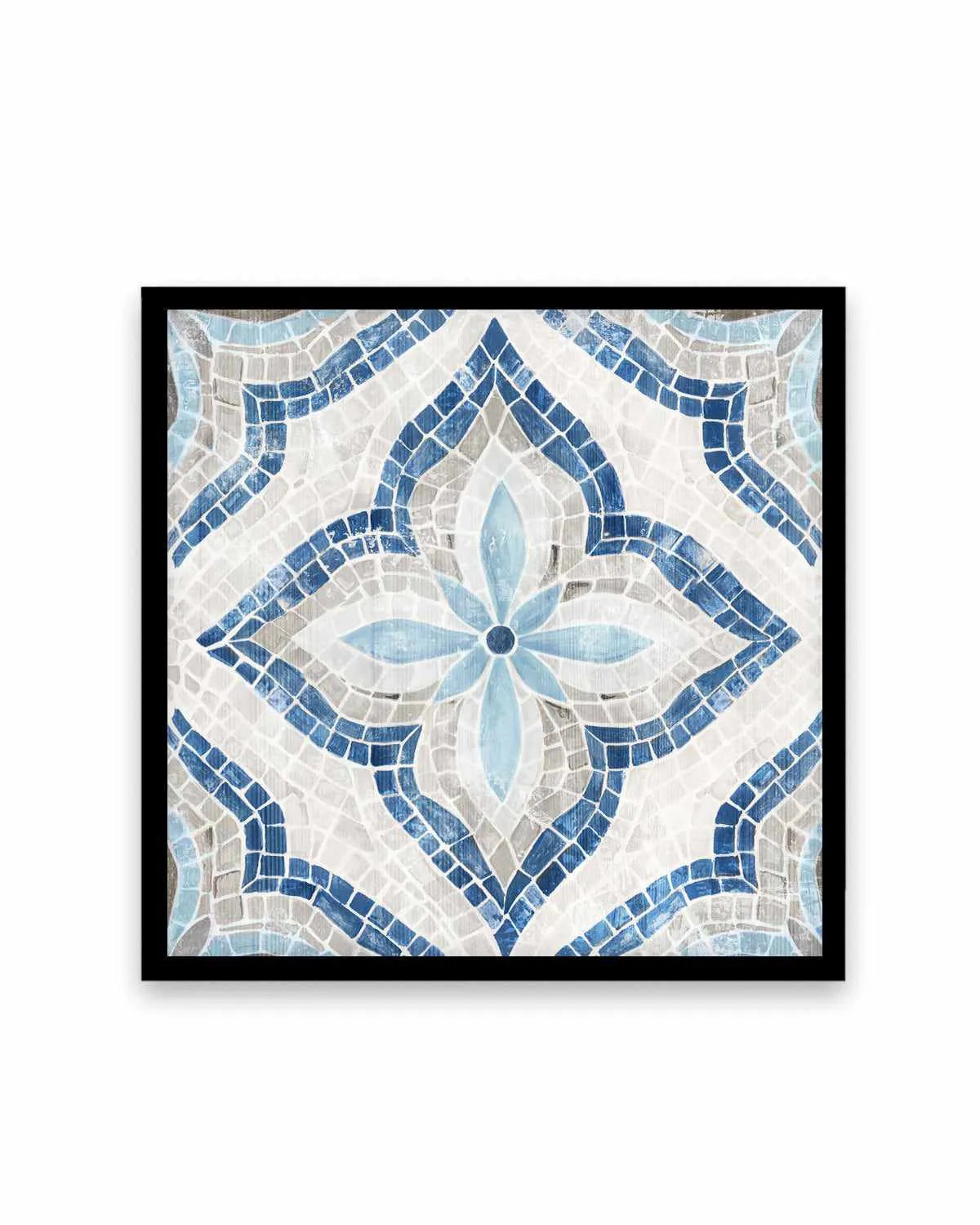 Blue Single Moroccan Tile Art Print from Olive et Oriel where you can shop wallpaper and artworks online