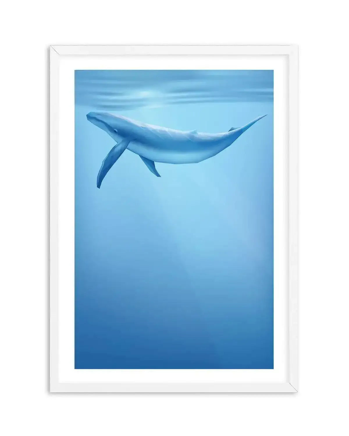 Blue Whale | Graphic Whales Collection Art Print-PRINT-Olive et Oriel-Olive et Oriel-A5 | 5.8" x 8.3" | 14.8 x 21cm-White-With White Border-Buy-Australian-Art-Prints-Online-with-Olive-et-Oriel-Your-Artwork-Specialists-Austrailia-Decorate-With-Coastal-Photo-Wall-Art-Prints-From-Our-Beach-House-Artwork-Collection-Fine-Poster-and-Framed-Artwork
