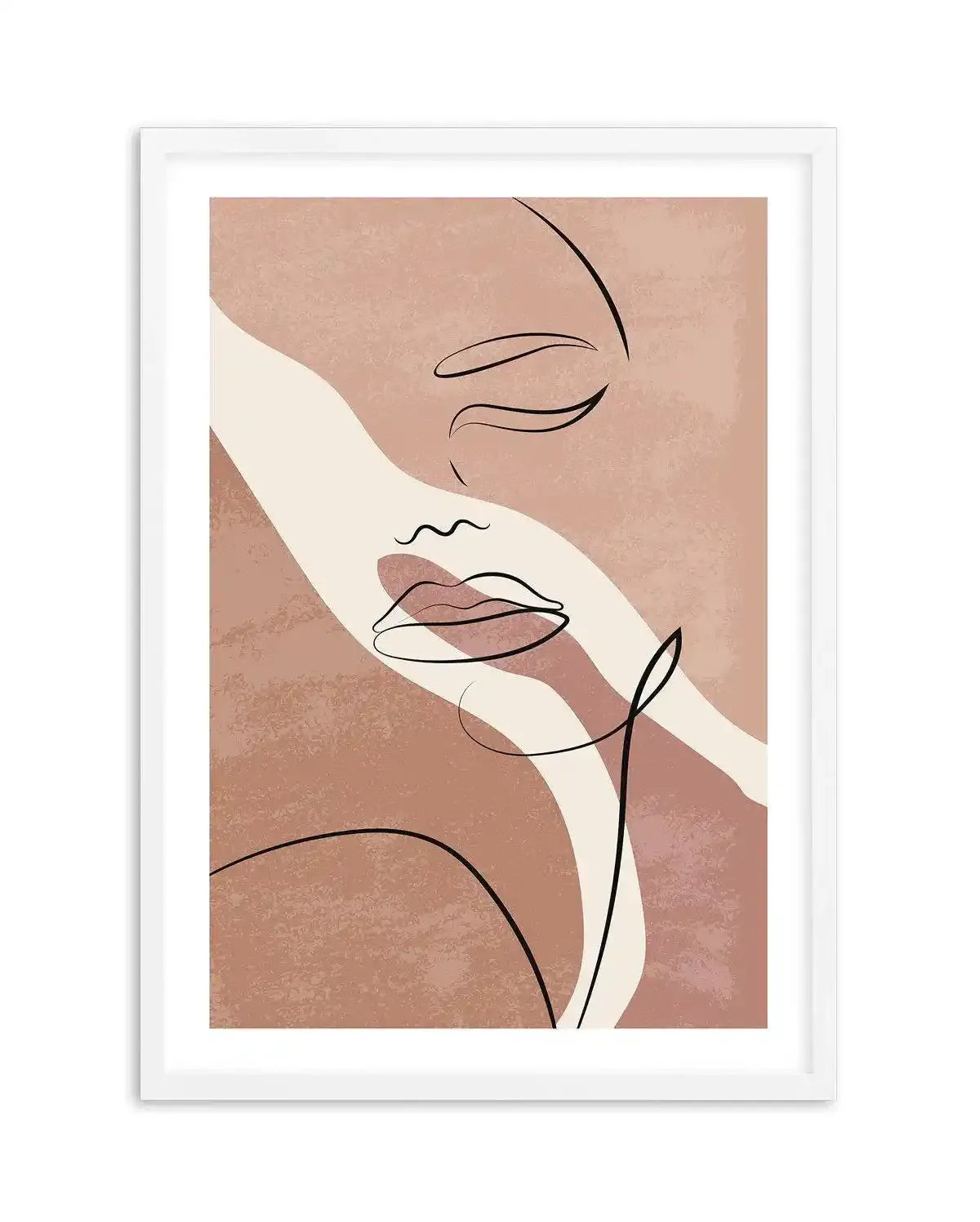 Blush Line Faces I Art Print-PRINT-Olive et Oriel-Olive et Oriel-A5 | 5.8" x 8.3" | 14.8 x 21cm-White-With White Border-Buy-Australian-Art-Prints-Online-with-Olive-et-Oriel-Your-Artwork-Specialists-Austrailia-Decorate-With-Coastal-Photo-Wall-Art-Prints-From-Our-Beach-House-Artwork-Collection-Fine-Poster-and-Framed-Artwork