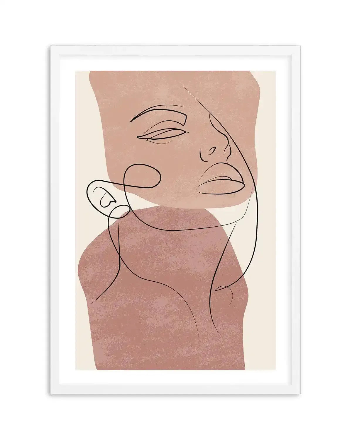 Blush Line Faces II Art Print-PRINT-Olive et Oriel-Olive et Oriel-A5 | 5.8" x 8.3" | 14.8 x 21cm-White-With White Border-Buy-Australian-Art-Prints-Online-with-Olive-et-Oriel-Your-Artwork-Specialists-Austrailia-Decorate-With-Coastal-Photo-Wall-Art-Prints-From-Our-Beach-House-Artwork-Collection-Fine-Poster-and-Framed-Artwork