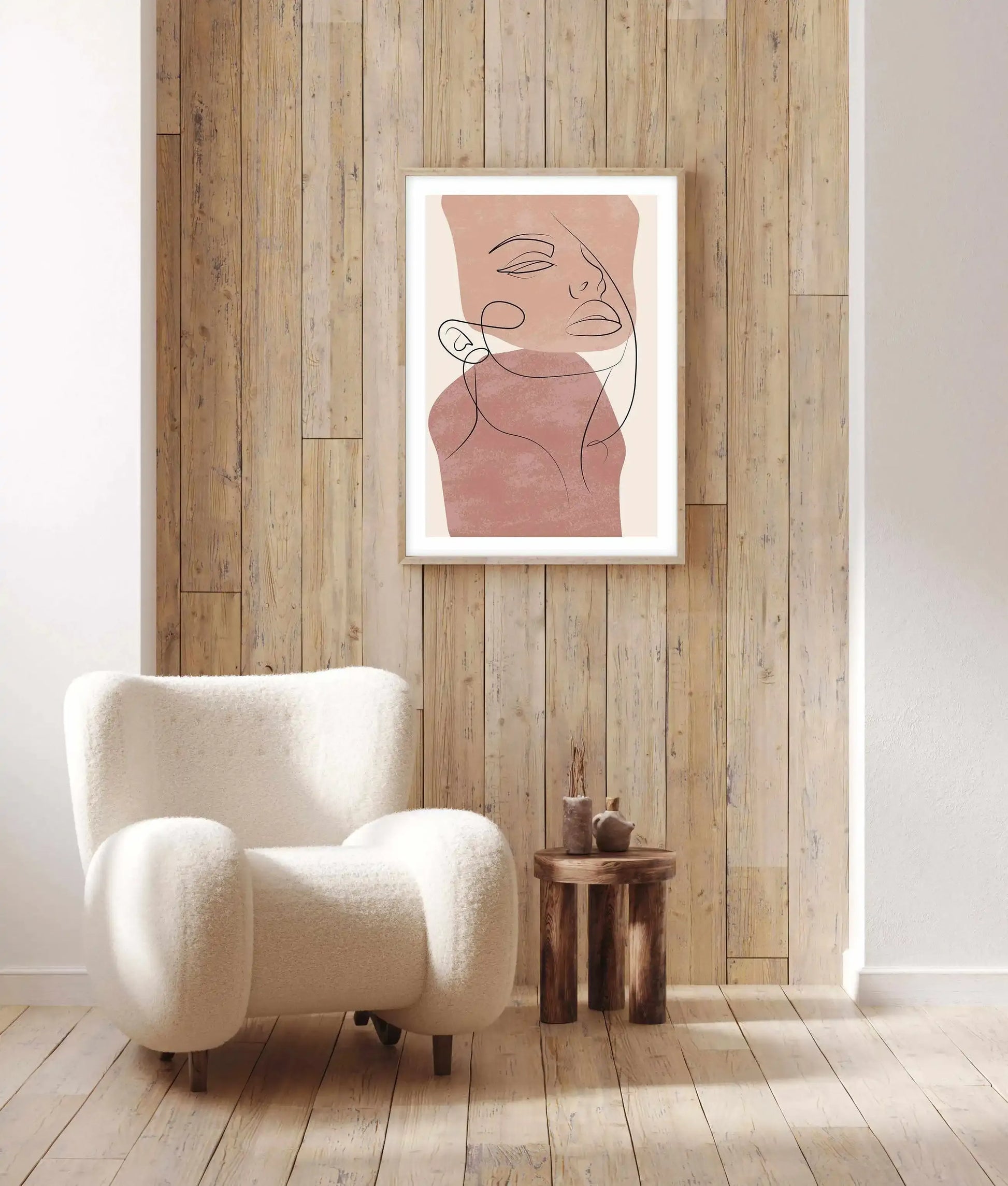 Blush Line Faces II Art Print-PRINT-Olive et Oriel-Olive et Oriel-Buy-Australian-Art-Prints-Online-with-Olive-et-Oriel-Your-Artwork-Specialists-Austrailia-Decorate-With-Coastal-Photo-Wall-Art-Prints-From-Our-Beach-House-Artwork-Collection-Fine-Poster-and-Framed-Artwork