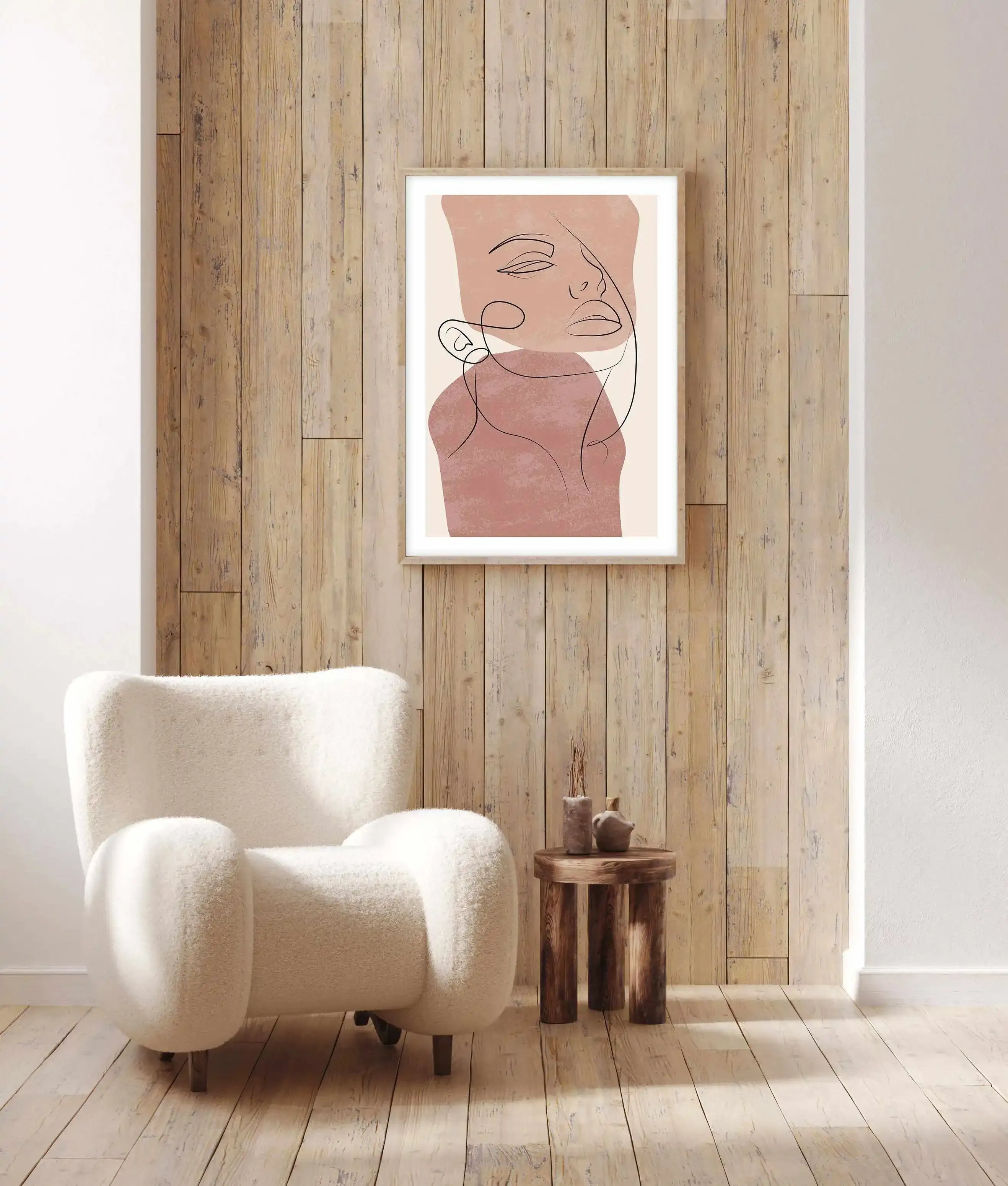 Blush Line Faces II Art Print-PRINT-Olive et Oriel-Olive et Oriel-Buy-Australian-Art-Prints-Online-with-Olive-et-Oriel-Your-Artwork-Specialists-Austrailia-Decorate-With-Coastal-Photo-Wall-Art-Prints-From-Our-Beach-House-Artwork-Collection-Fine-Poster-and-Framed-Artwork