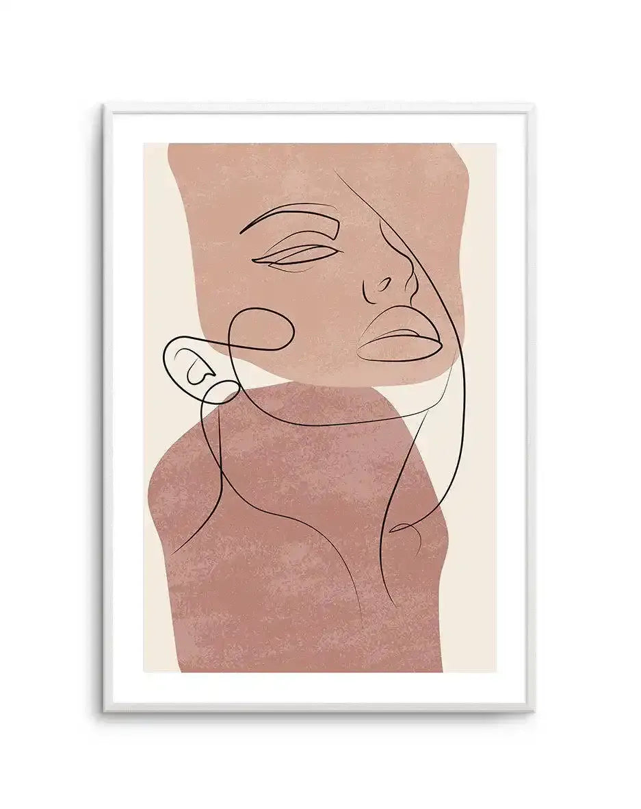 Blush Line Faces II Art Print-PRINT-Olive et Oriel-Olive et Oriel-A5 | 5.8" x 8.3" | 14.8 x 21cm-Unframed Art Print-With White Border-Buy-Australian-Art-Prints-Online-with-Olive-et-Oriel-Your-Artwork-Specialists-Austrailia-Decorate-With-Coastal-Photo-Wall-Art-Prints-From-Our-Beach-House-Artwork-Collection-Fine-Poster-and-Framed-Artwork