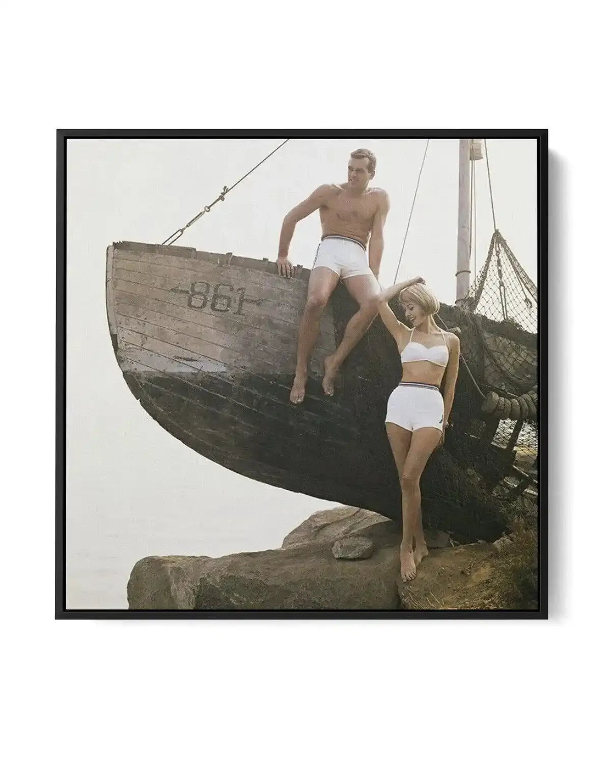 Boat 861 | Tom Kelley Archive SQ | Framed Canvas-CANVAS-You can shop wall art online with Olive et Oriel for everything from abstract art to fun kids wall art. Our beautiful modern art prints and canvas art are available from large canvas prints to wall art paintings and our proudly Australian artwork collection offers only the highest quality framed large wall art and canvas art Australia - You can buy fashion photography prints or Hampton print posters and paintings on canvas from Olive et Ori