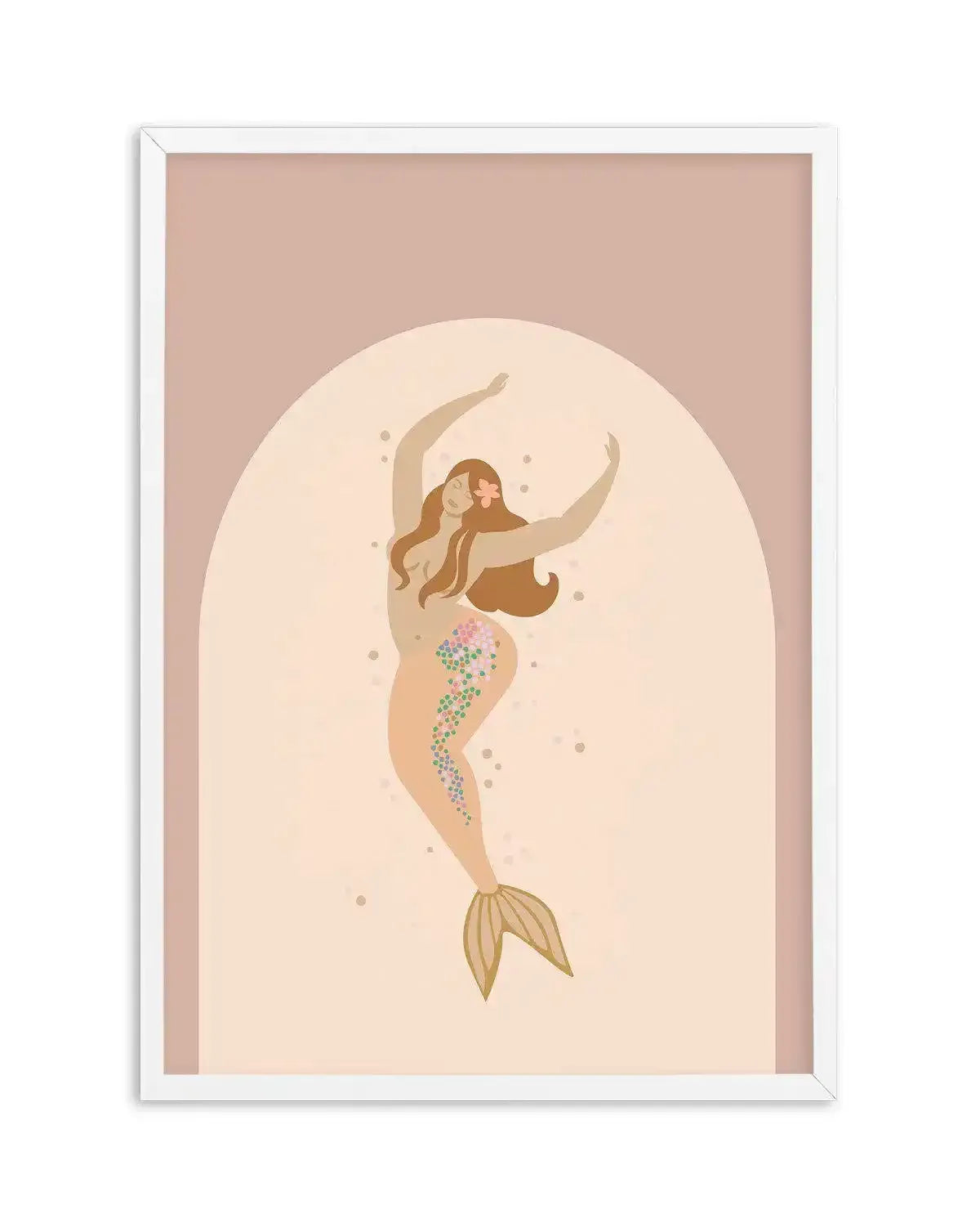 Boheme Mermaid II Art Print-PRINT-Olive et Oriel-Olive et Oriel-A5 | 5.8" x 8.3" | 14.8 x 21cm-White-With White Border-Buy-Australian-Art-Prints-Online-with-Olive-et-Oriel-Your-Artwork-Specialists-Austrailia-Decorate-With-Coastal-Photo-Wall-Art-Prints-From-Our-Beach-House-Artwork-Collection-Fine-Poster-and-Framed-Artwork