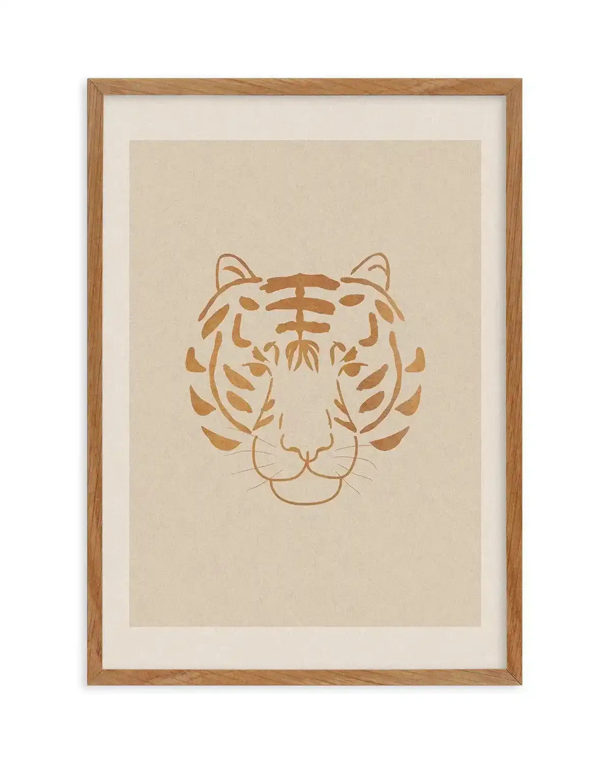 Boheme Tiger Art Print-PRINT-Olive et Oriel-Olive et Oriel-50x70 cm | 19.6" x 27.5"-Walnut-With White Border-Buy-Australian-Art-Prints-Online-with-Olive-et-Oriel-Your-Artwork-Specialists-Austrailia-Decorate-With-Coastal-Photo-Wall-Art-Prints-From-Our-Beach-House-Artwork-Collection-Fine-Poster-and-Framed-Artwork