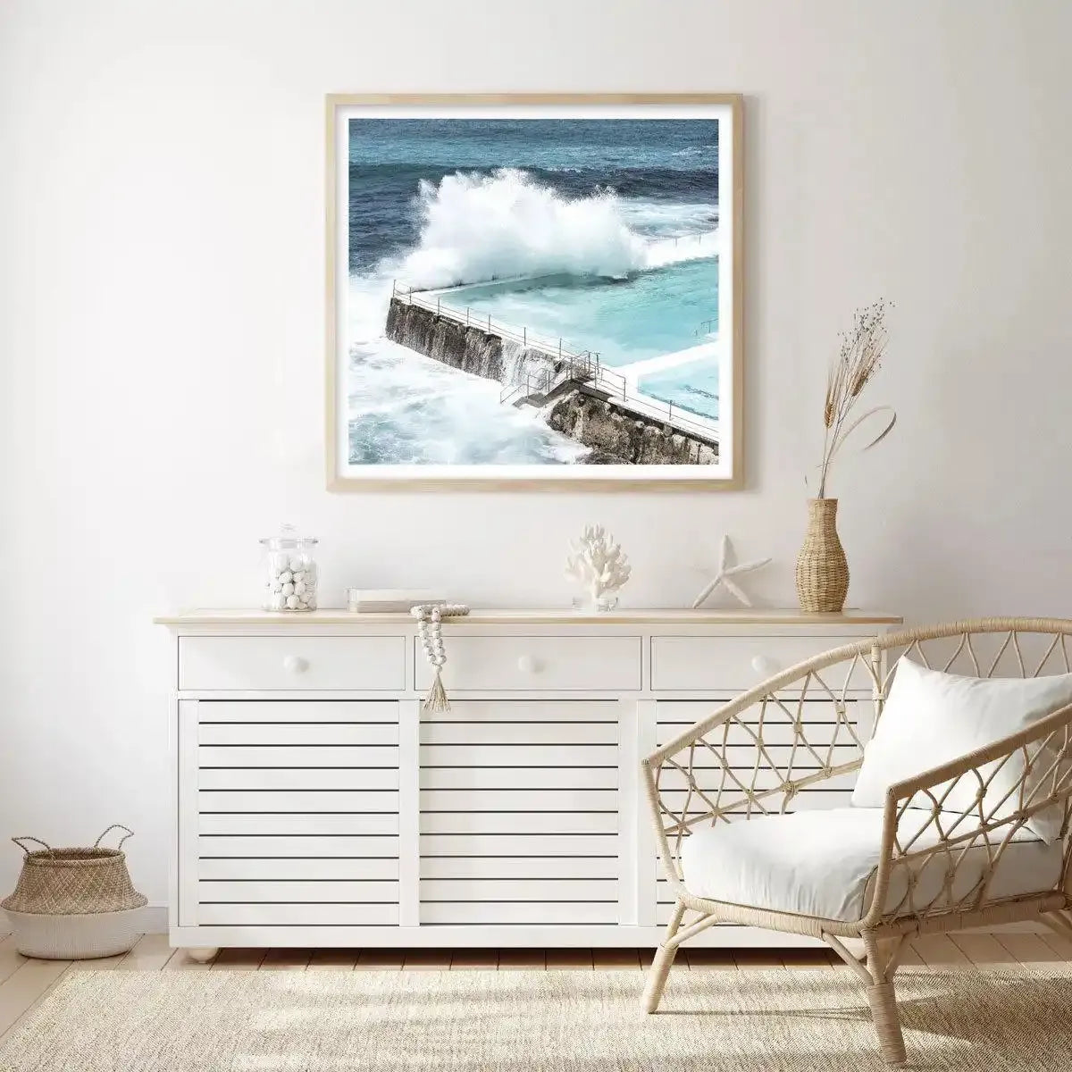 Bondi Icebergs SQ Art Print-PRINT-Olive et Oriel-Olive et Oriel-Buy-Australian-Art-Prints-Online-with-Olive-et-Oriel-Your-Artwork-Specialists-Austrailia-Decorate-With-Coastal-Photo-Wall-Art-Prints-From-Our-Beach-House-Artwork-Collection-Fine-Poster-and-Framed-Artwork