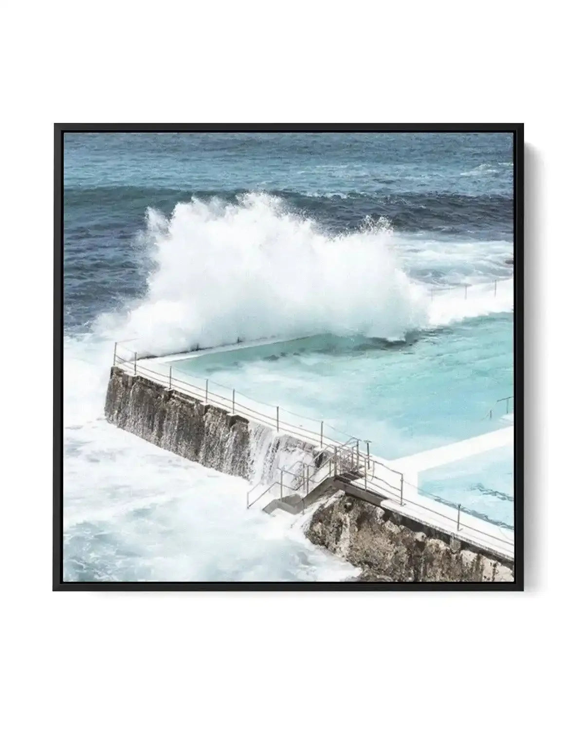 Bondi Icebergs SQ | Framed Canvas-CANVAS-You can shop wall art online with Olive et Oriel for everything from abstract art to fun kids wall art. Our beautiful modern art prints and canvas art are available from large canvas prints to wall art paintings and our proudly Australian artwork collection offers only the highest quality framed large wall art and canvas art Australia - You can buy fashion photography prints or Hampton print posters and paintings on canvas from Olive et Oriel and have the
