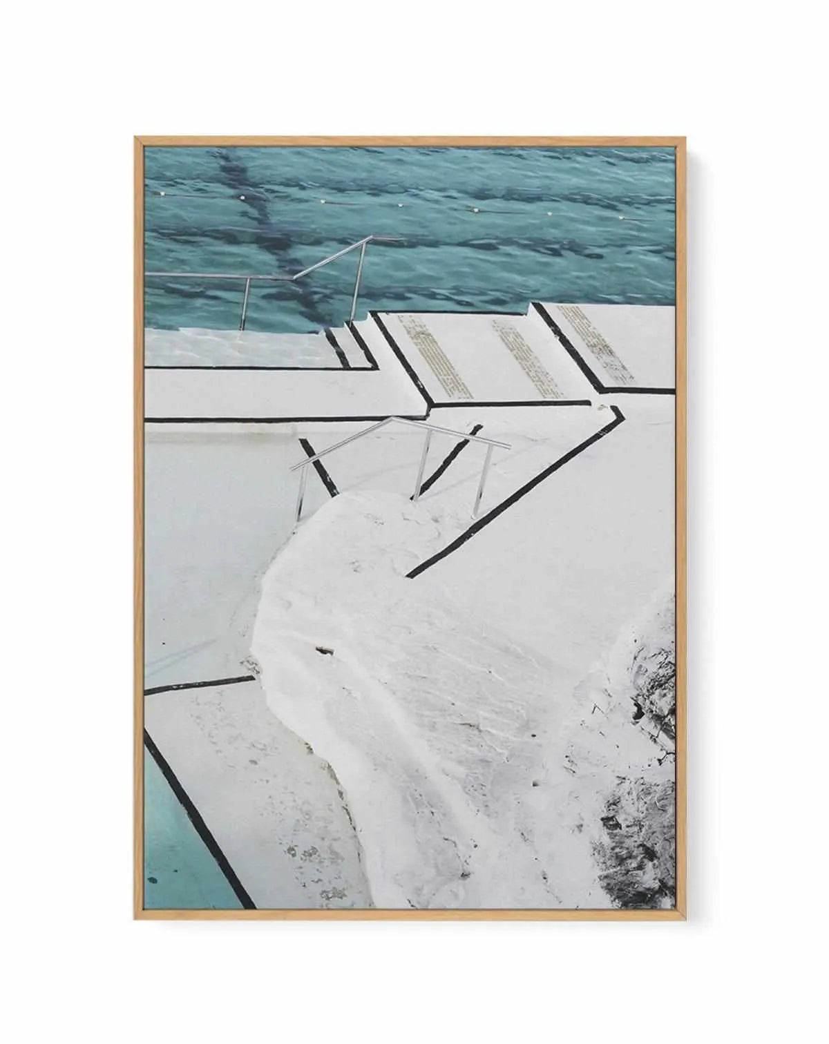 Bondi Pool View | Framed Canvas from Olive et Oriel where you can shop wallpaper and artworks online