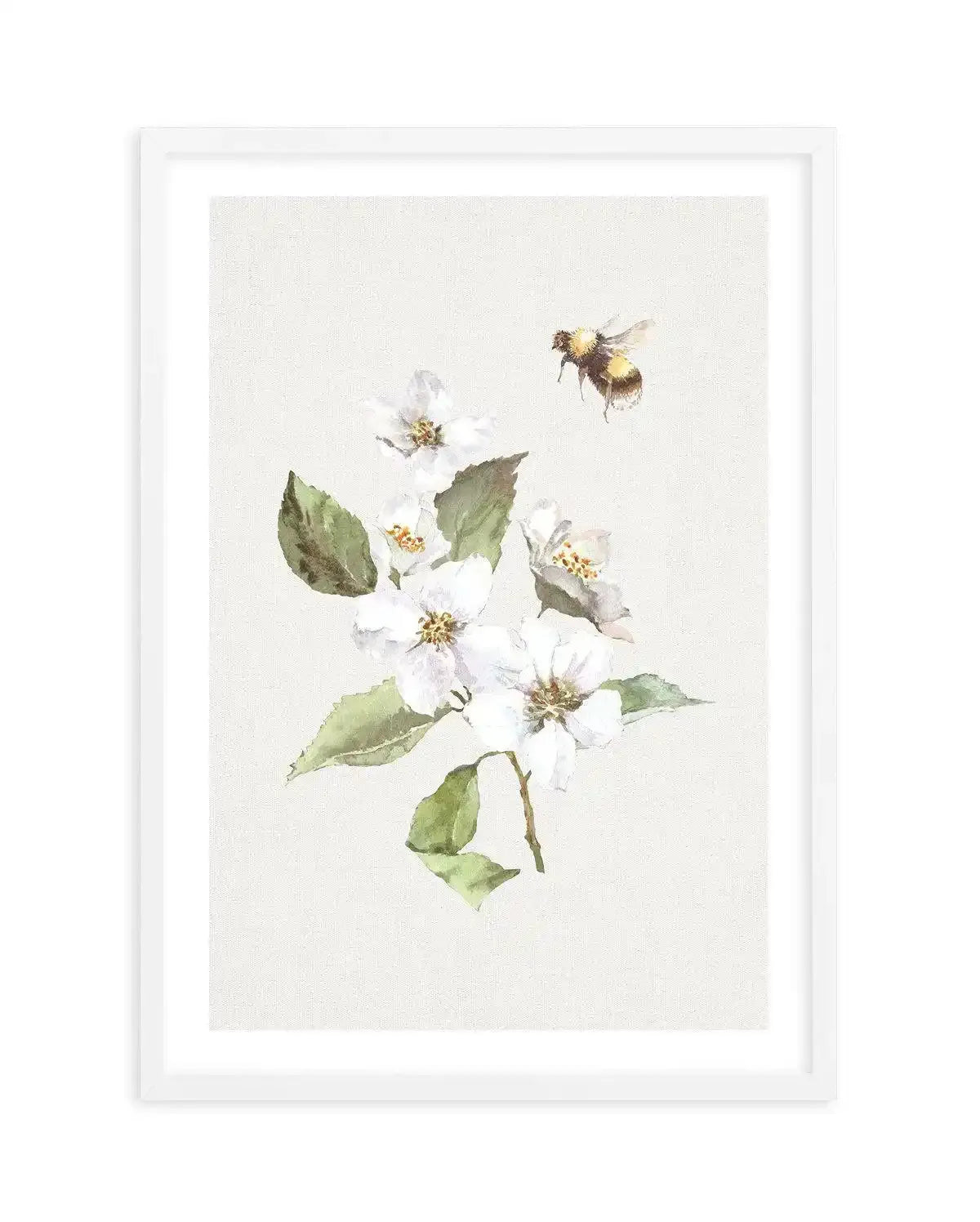Botanica Bees I Art Print-PRINT-Olive et Oriel-Olive et Oriel-A5 | 5.8" x 8.3" | 14.8 x 21cm-White-With White Border-Buy-Australian-Art-Prints-Online-with-Olive-et-Oriel-Your-Artwork-Specialists-Austrailia-Decorate-With-Coastal-Photo-Wall-Art-Prints-From-Our-Beach-House-Artwork-Collection-Fine-Poster-and-Framed-Artwork