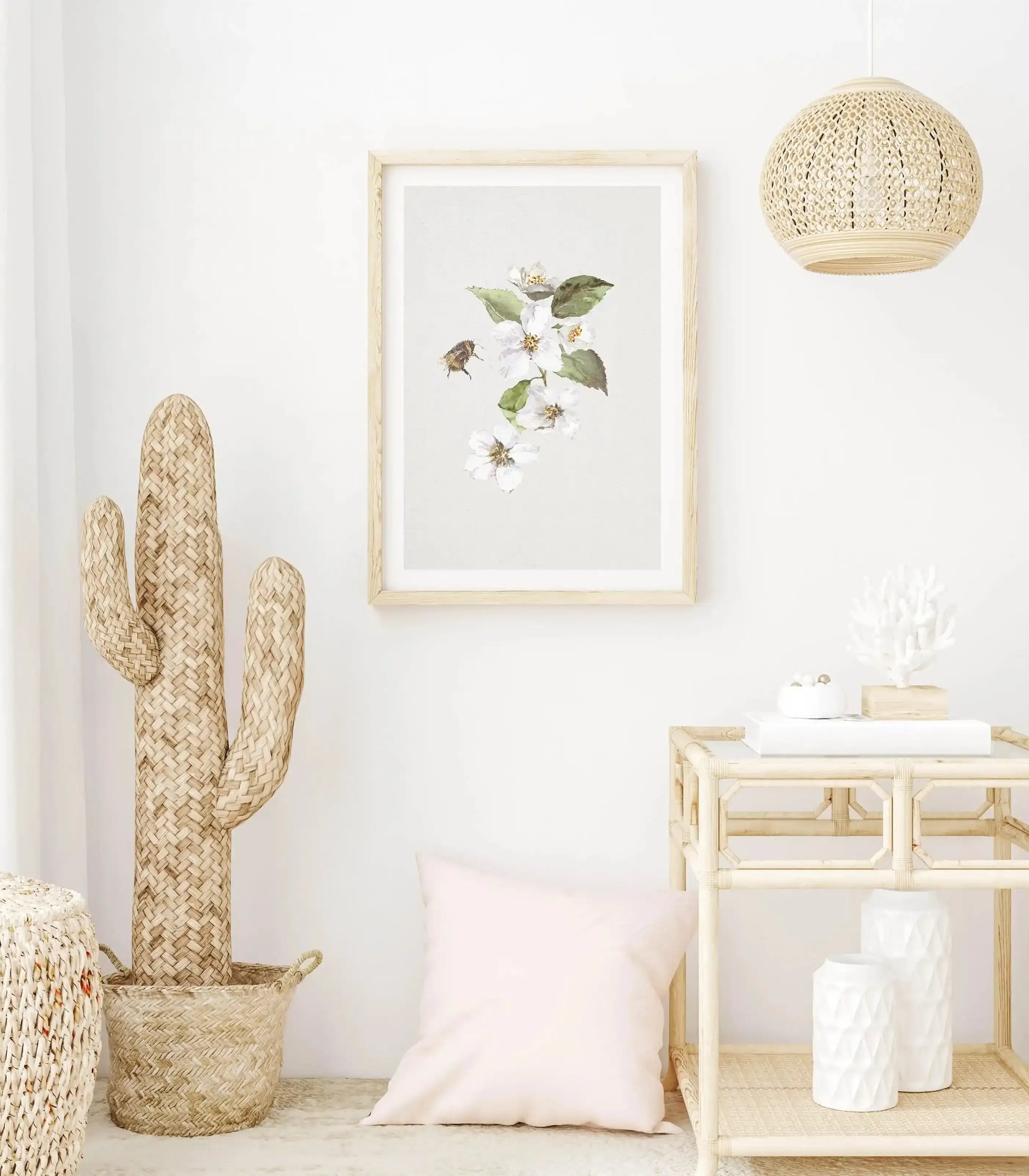 Botanica Bees II Art Print-PRINT-Olive et Oriel-Olive et Oriel-Buy-Australian-Art-Prints-Online-with-Olive-et-Oriel-Your-Artwork-Specialists-Austrailia-Decorate-With-Coastal-Photo-Wall-Art-Prints-From-Our-Beach-House-Artwork-Collection-Fine-Poster-and-Framed-Artwork