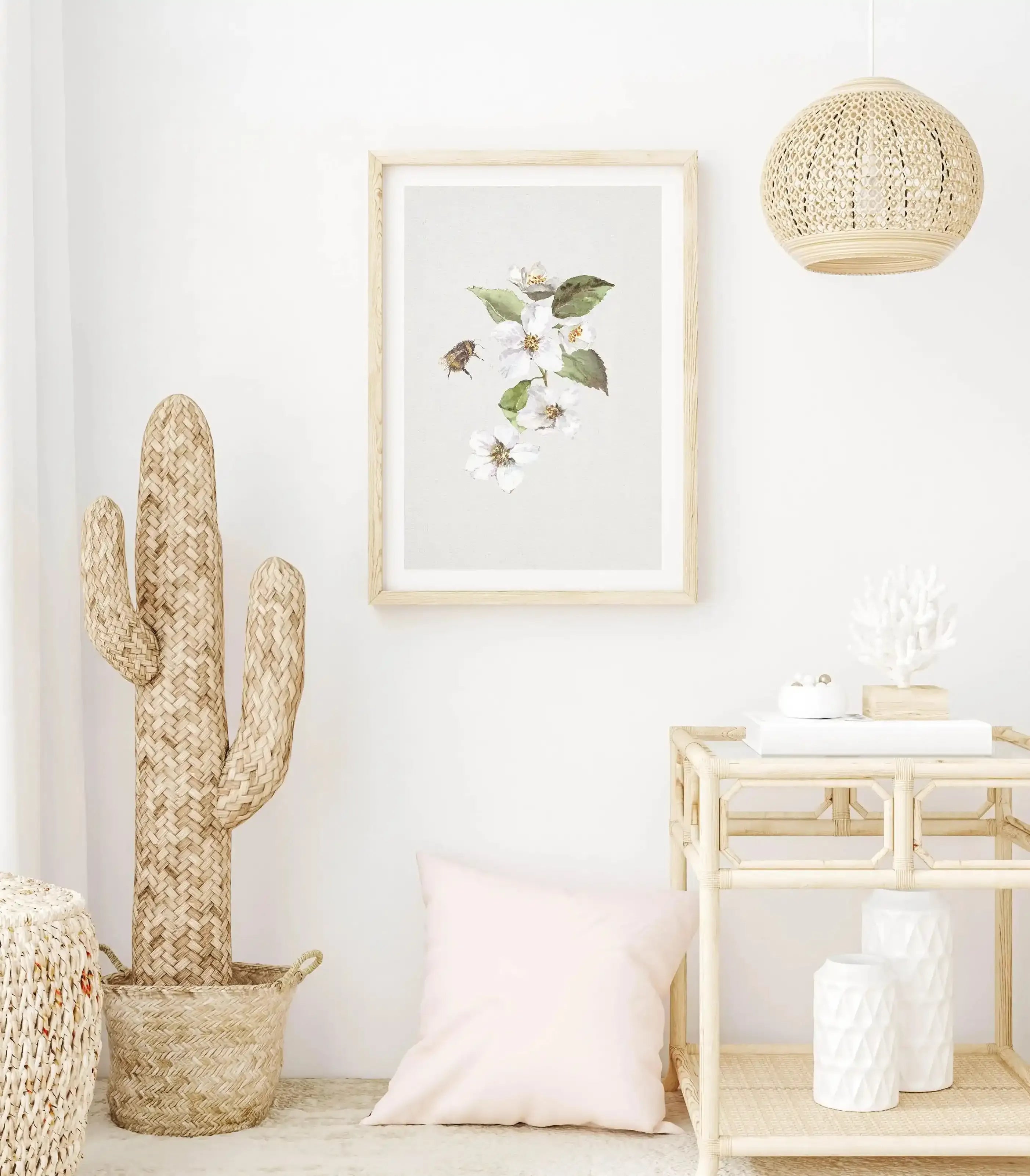 Botanica Bees II Art Print-PRINT-Olive et Oriel-Olive et Oriel-Buy-Australian-Art-Prints-Online-with-Olive-et-Oriel-Your-Artwork-Specialists-Austrailia-Decorate-With-Coastal-Photo-Wall-Art-Prints-From-Our-Beach-House-Artwork-Collection-Fine-Poster-and-Framed-Artwork