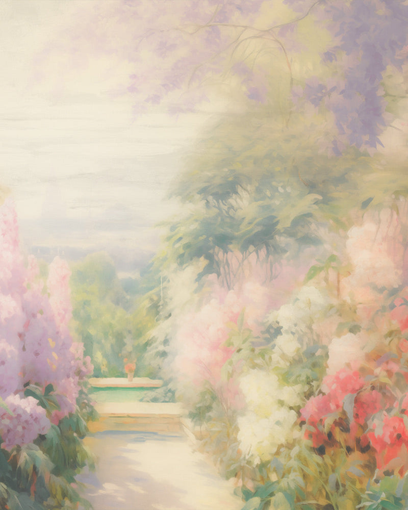 Bridgerton Garden Wallpaper Mural from Olive et Oriel where you can shop wallpaper and artworks online